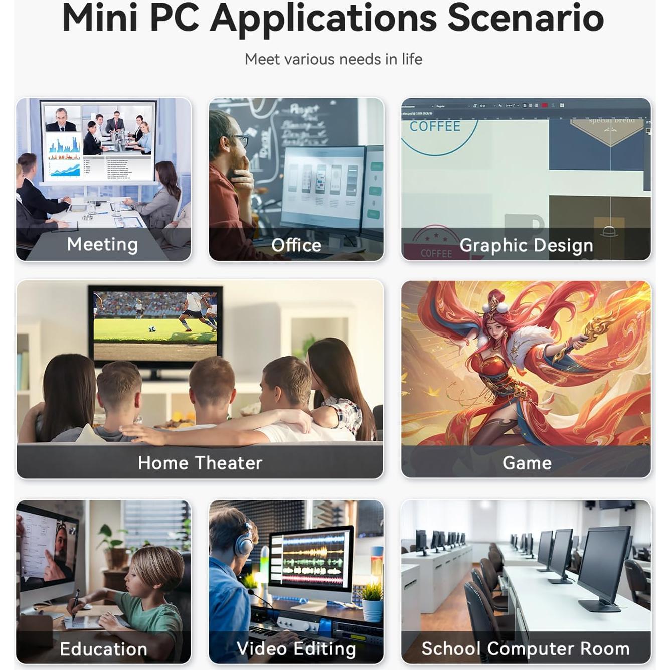 Mini PC Beelink SER5 6800U, 32GB RAM, 500GB SSD, 4K