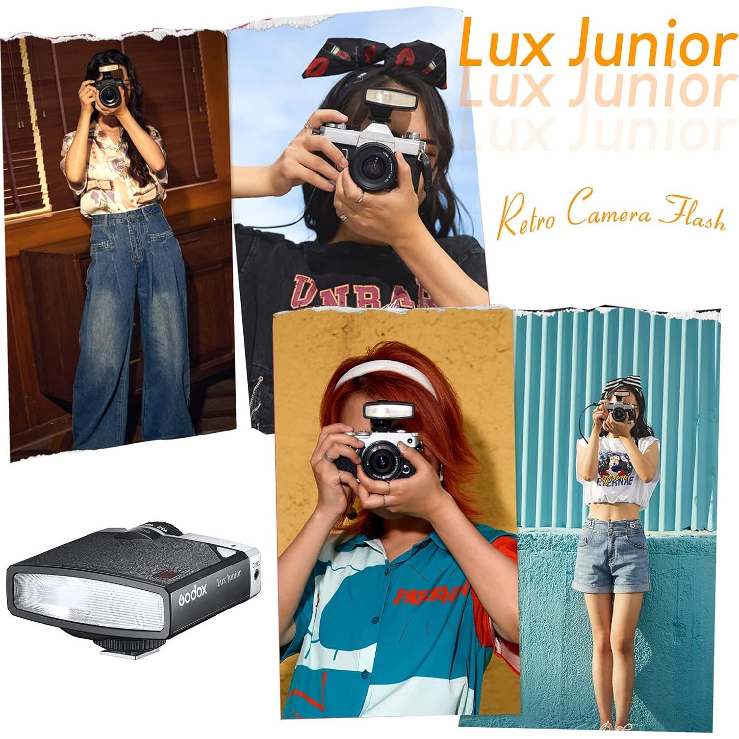 Flash Godox Lux Junior Retro de Cámara GN12 6000K Manual/Automático