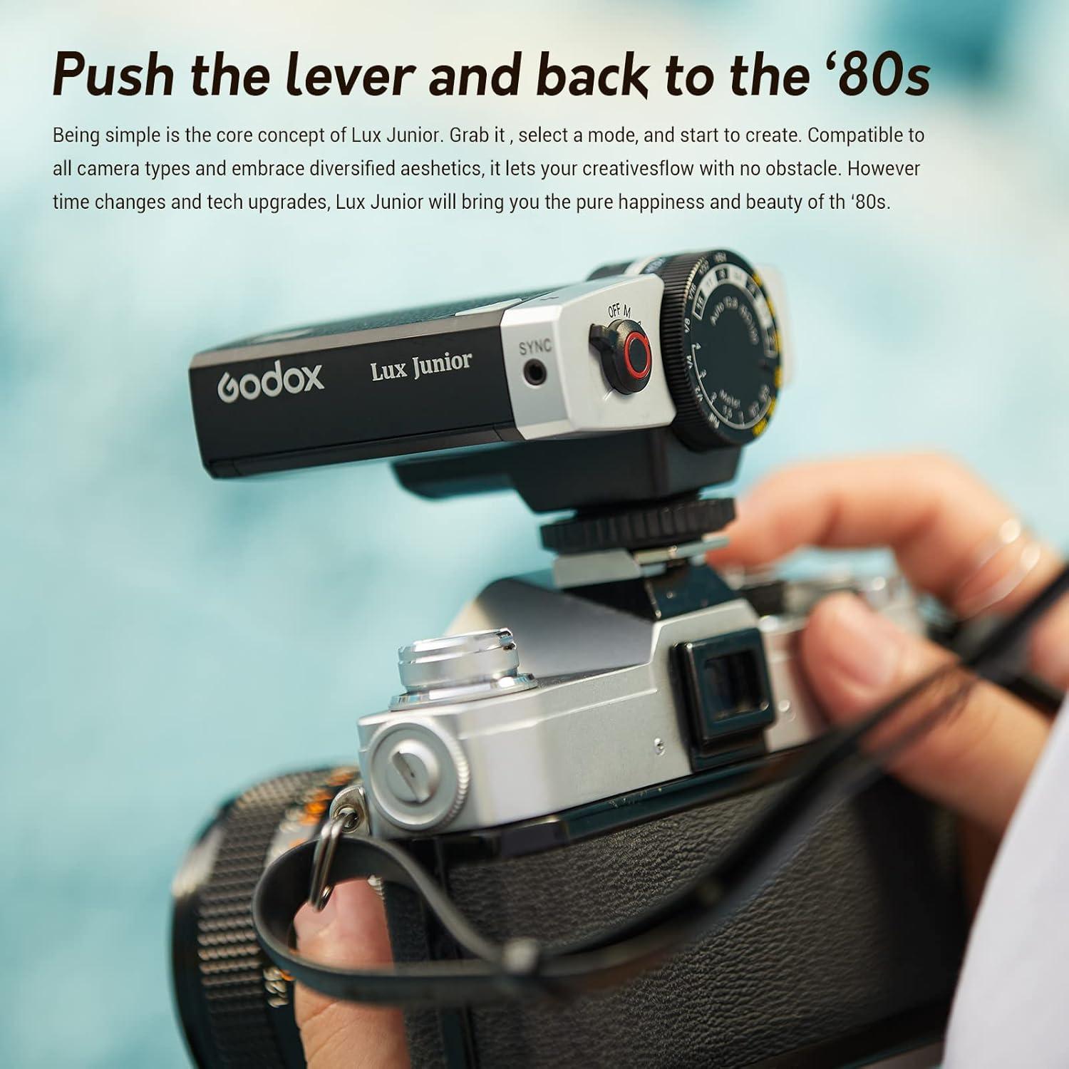 Flash Godox Lux Junior Retro de Cámara GN12 6000K Manual/Automático