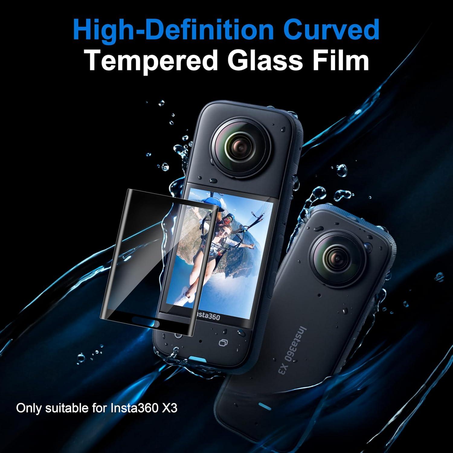 Protector de Pantalla Vidrio Templado FitStill para Insta360 X3