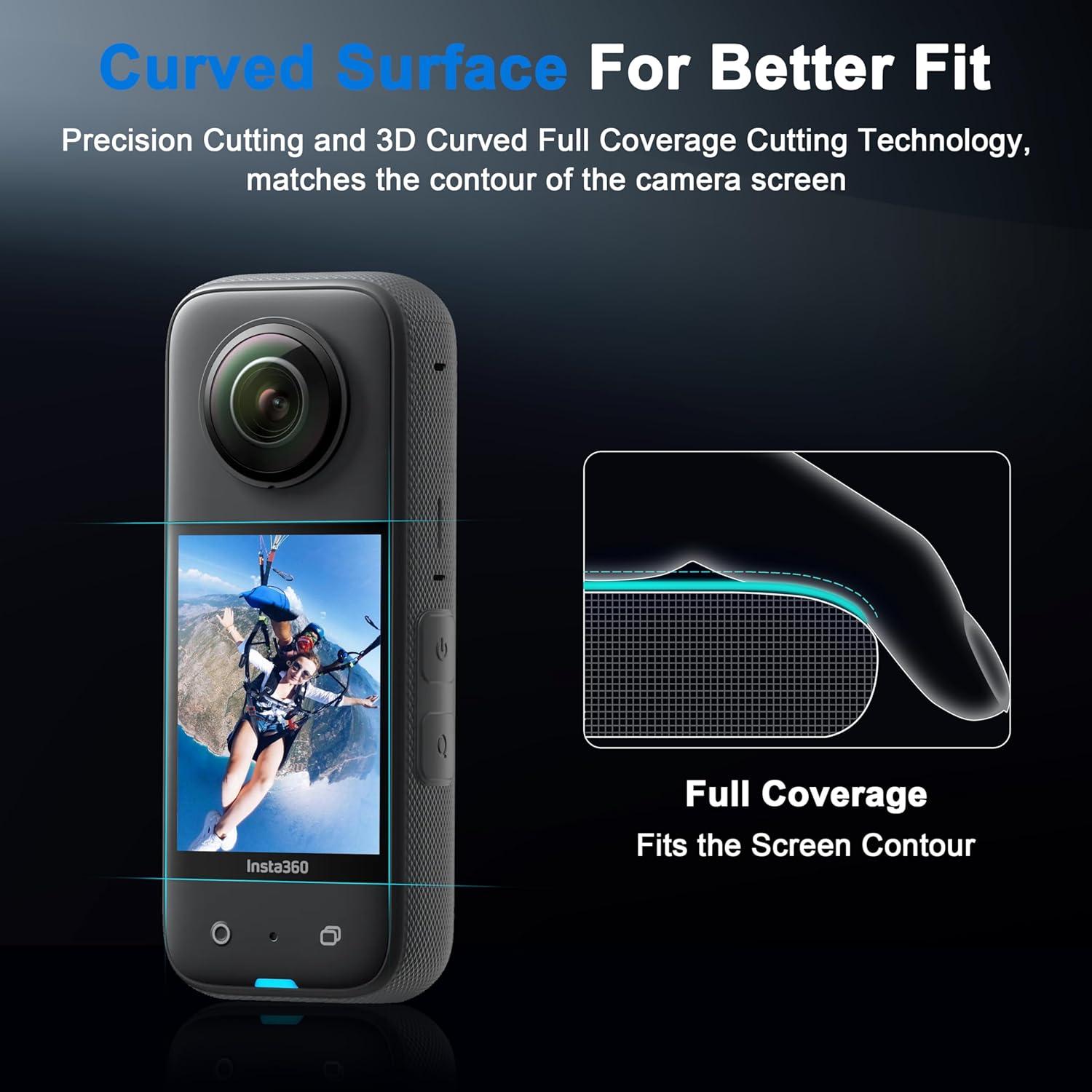 Protector de Pantalla Vidrio Templado FitStill para Insta360 X3