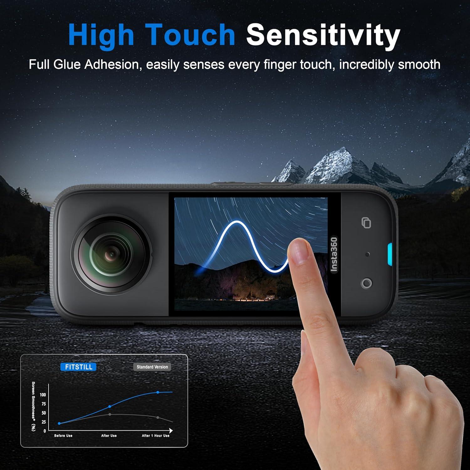 Protector de Pantalla Vidrio Templado FitStill para Insta360 X3