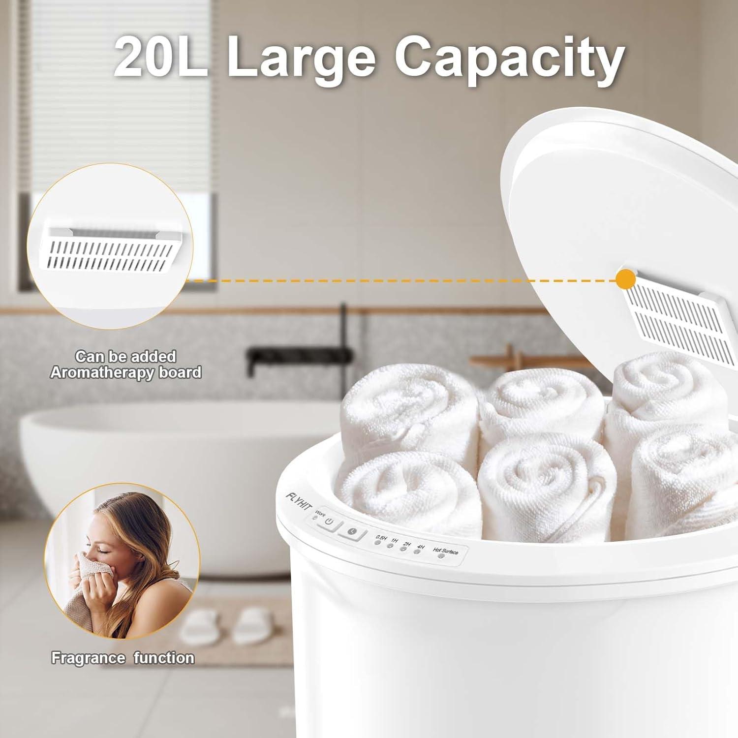 Calentador de Toallas FLYHIT 20L Blanco con Apagado Automático