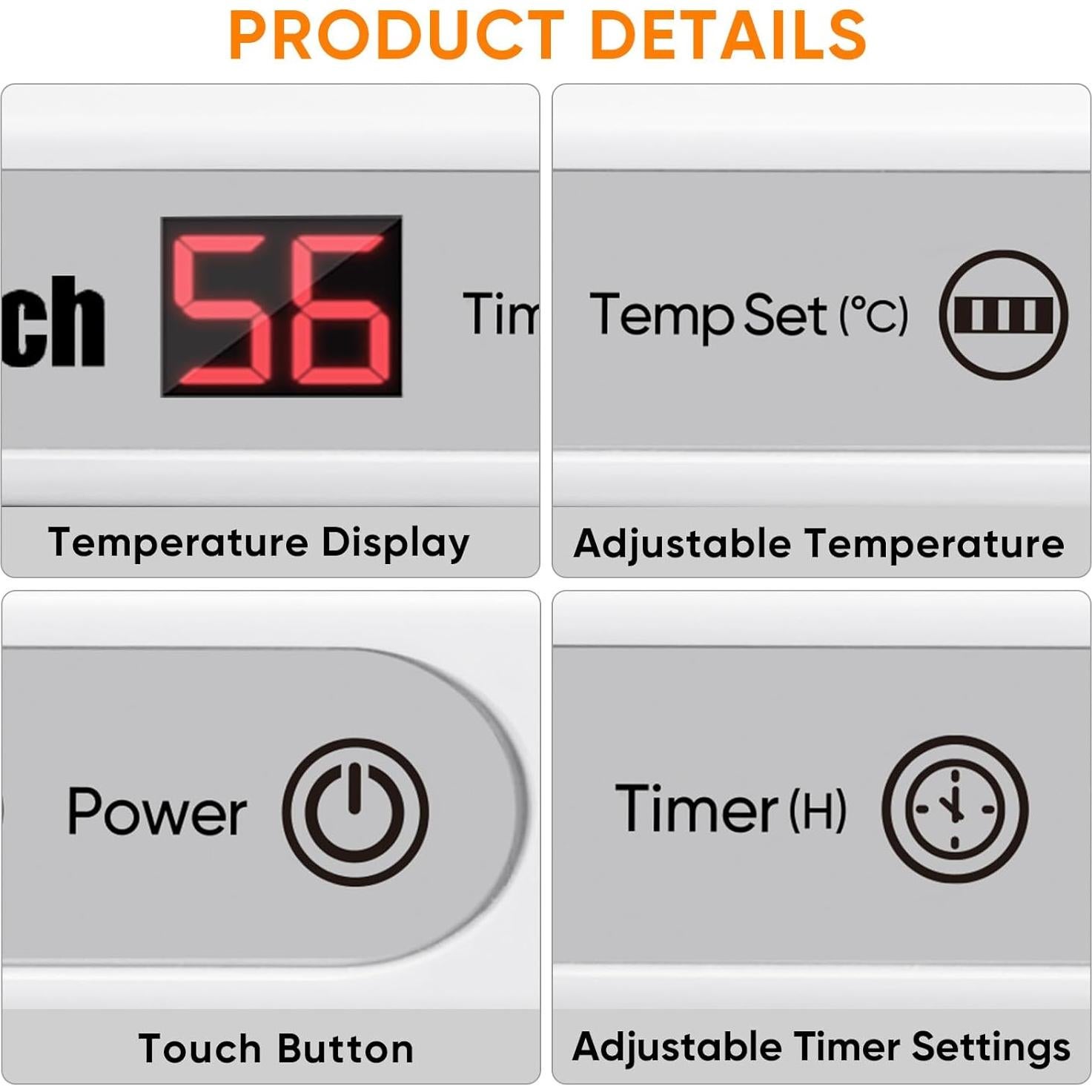 Calentador de Toallas ROMECH 23L con Pantalla LED - Blanco