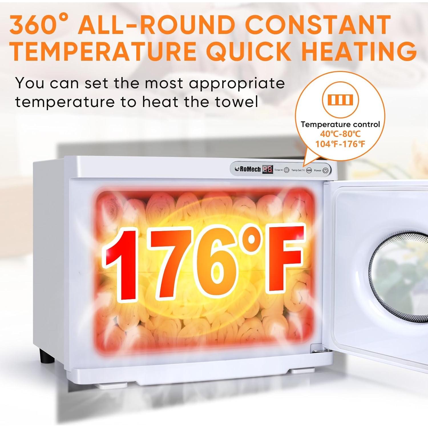 Calentador de Toallas ROMECH 23L con Pantalla LED - Blanco