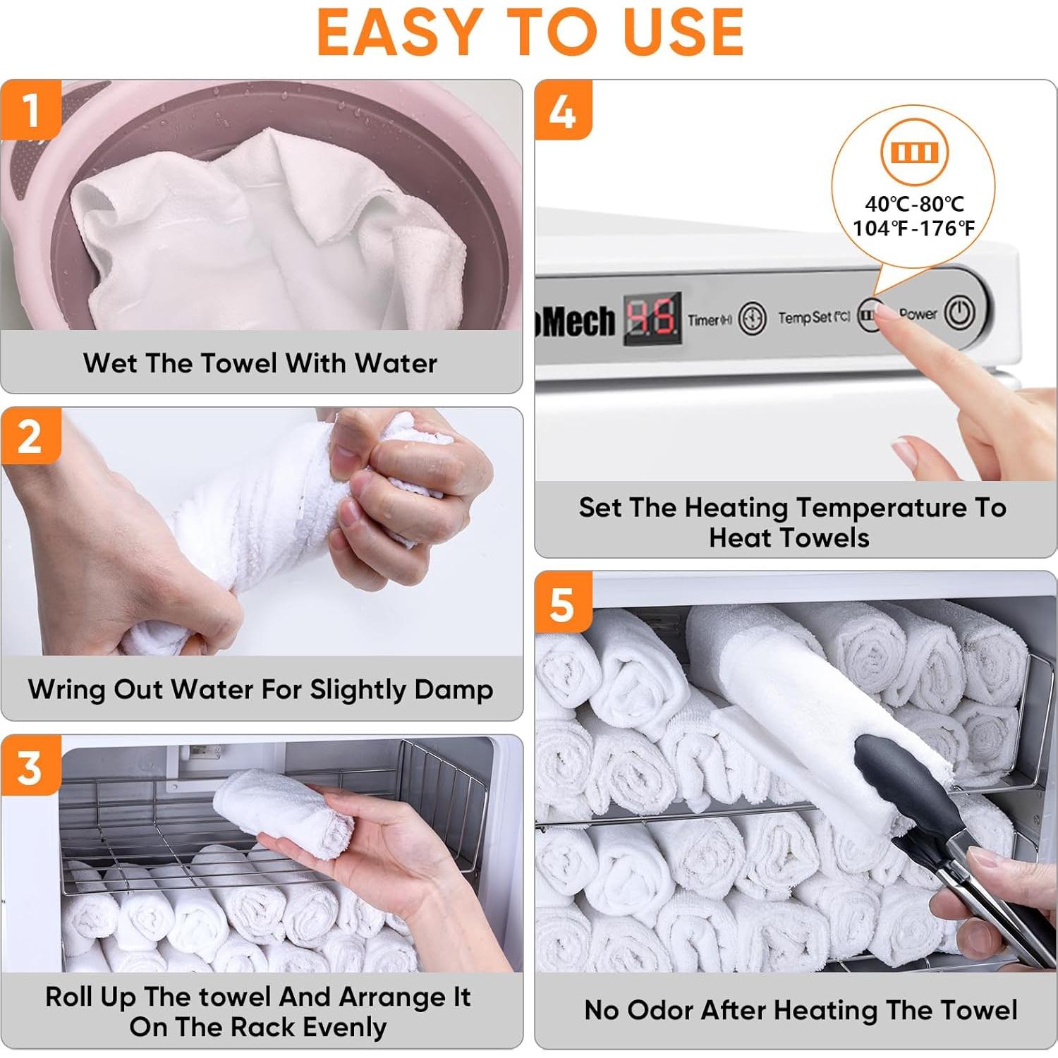 Calentador de Toallas ROMECH 23L con Pantalla LED - Blanco