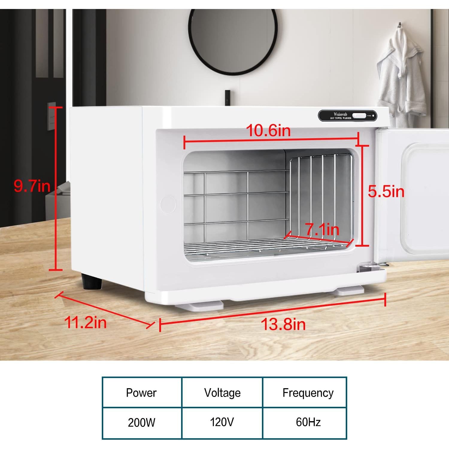 Armario Calentador de Toallas Wuissvnb A01 8L Blanco