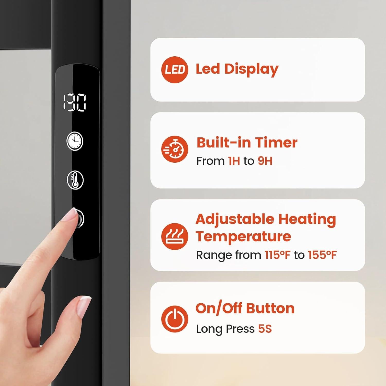 Soporte Calentador de Toallas Chomolhari 6 Barras Acero Inoxidable