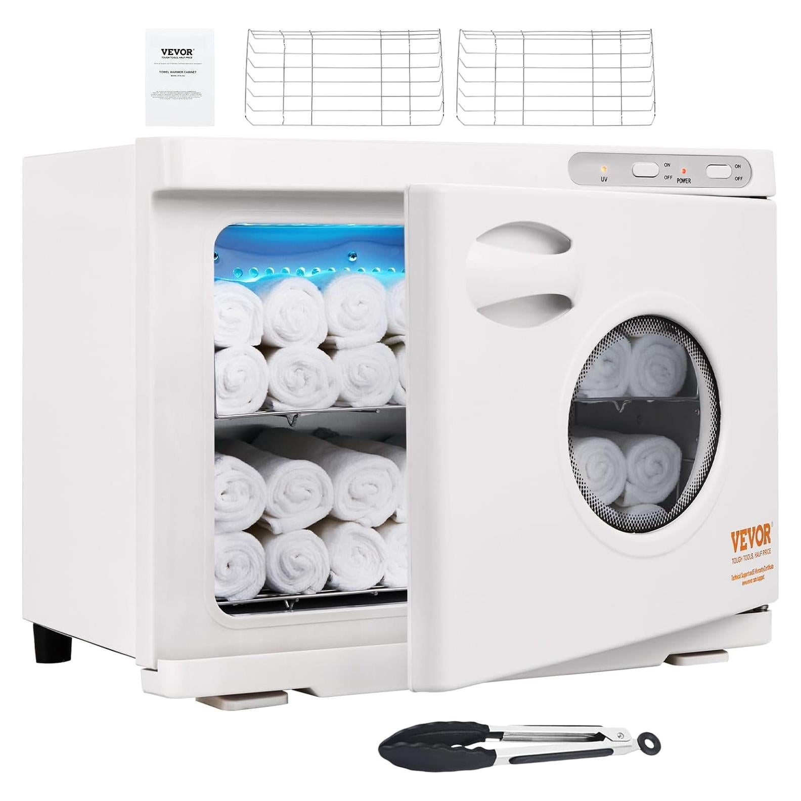 Calentador de Toallas VEVOR 23L con Luz UV y 2 Estantes