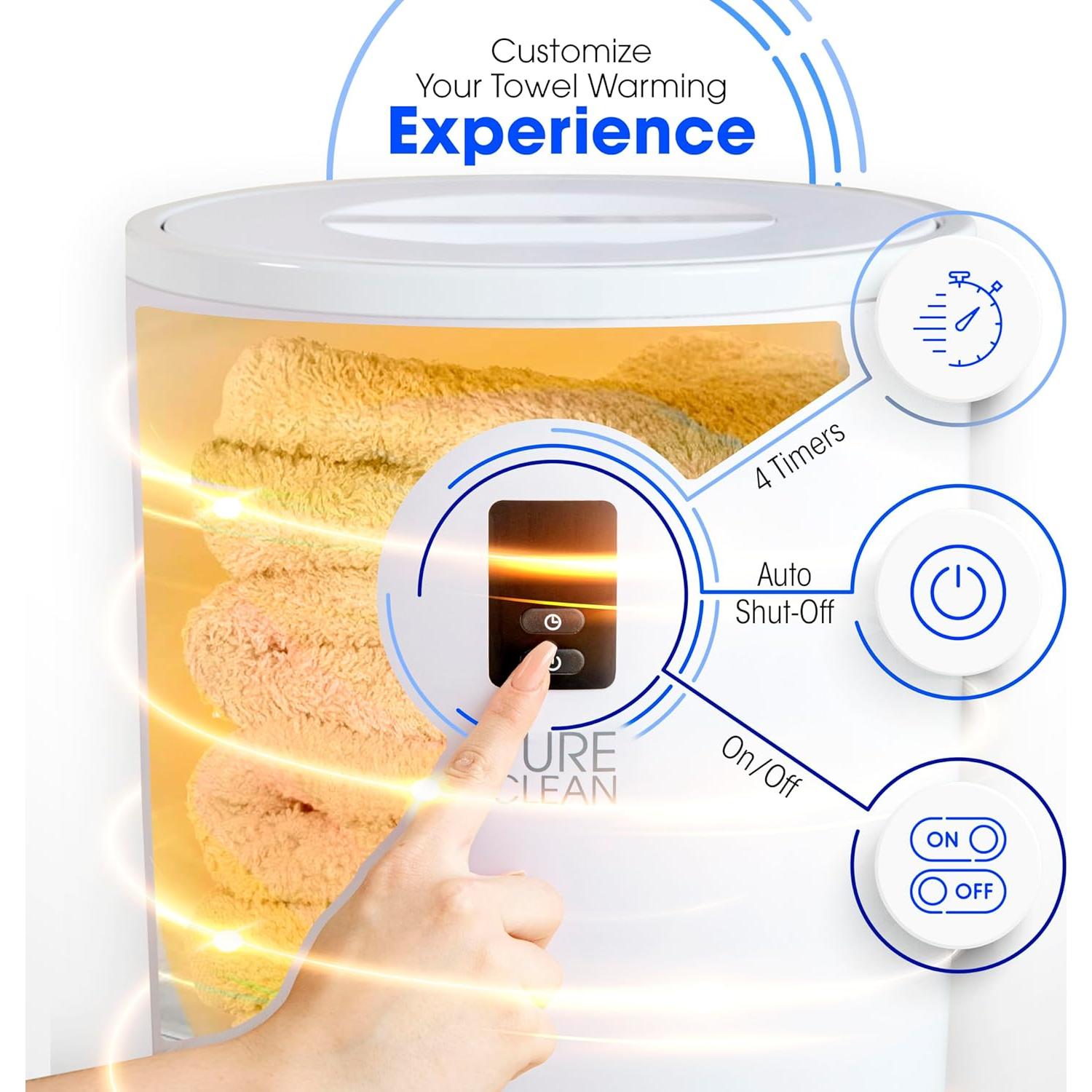 Calentador de Toallas SereneLife PCTLW210 20L Negro con Apagado Automático