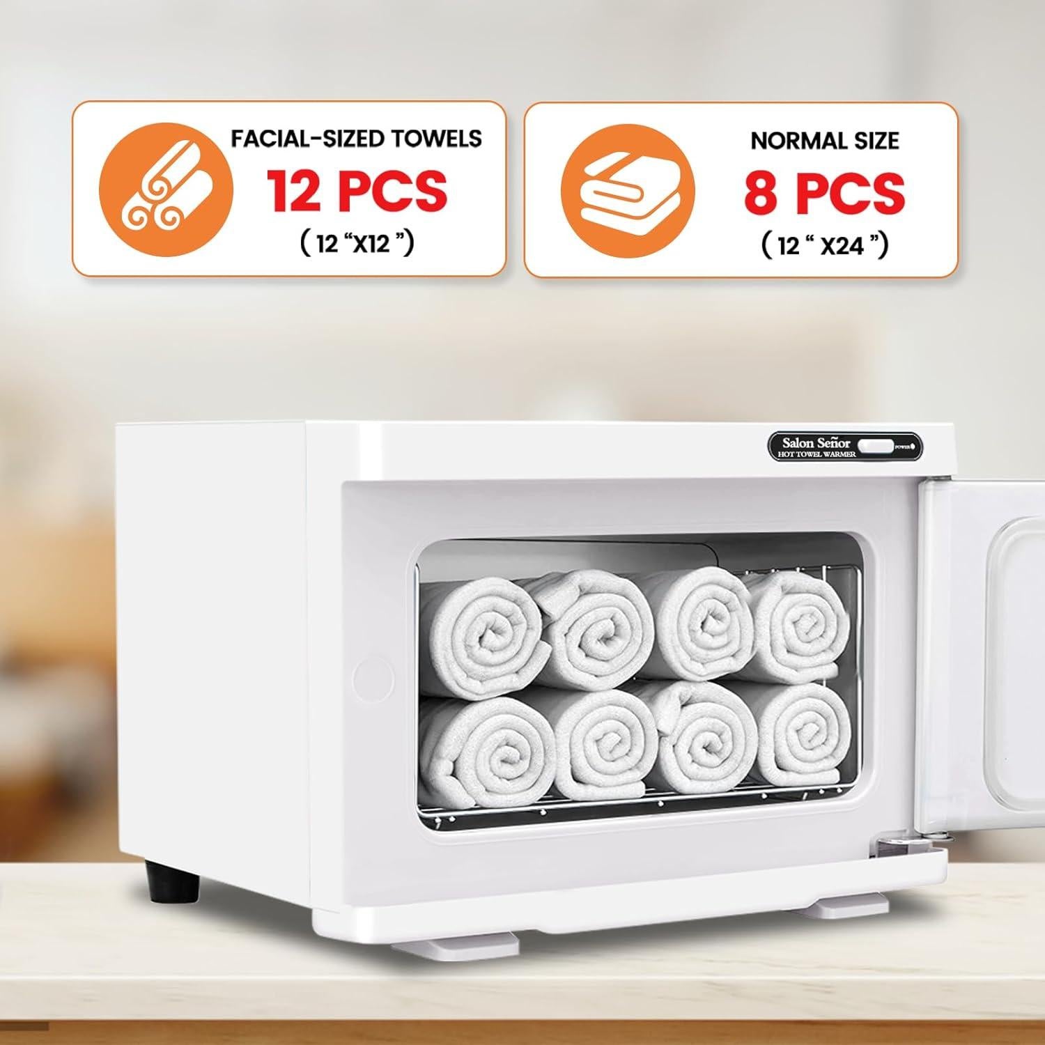 Calentador de Toallas 8L Salon Señor Blanco para Spa y Casa
