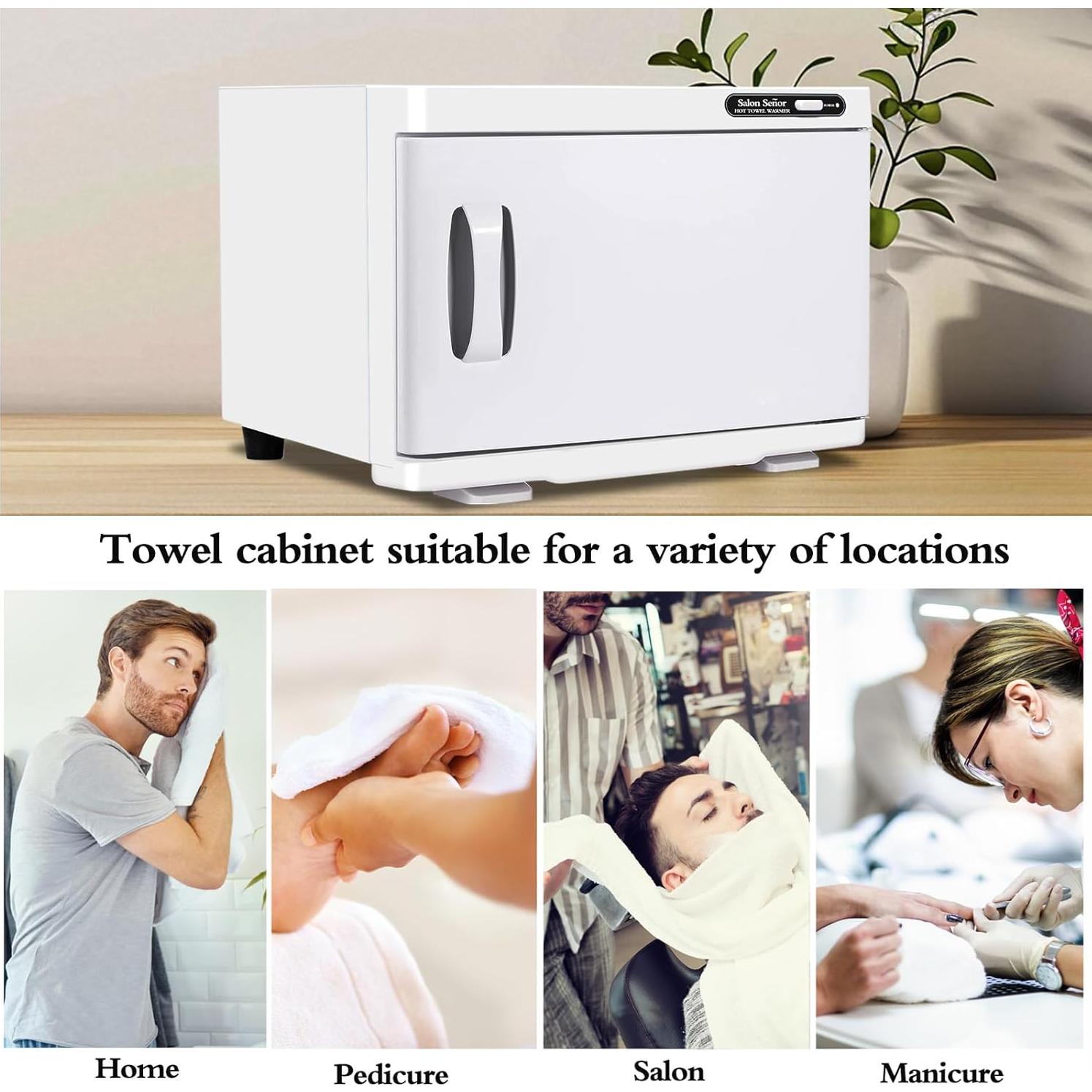 Calentador de Toallas 8L Salon Señor Blanco para Spa y Casa