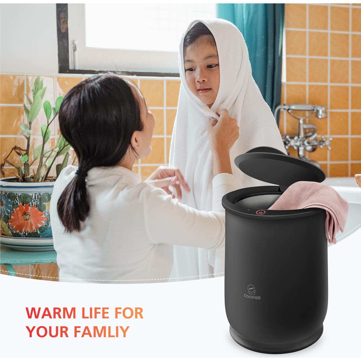 Calentador de Toallas Comfier 20L Negro, Calentamiento Rápido 10 Min