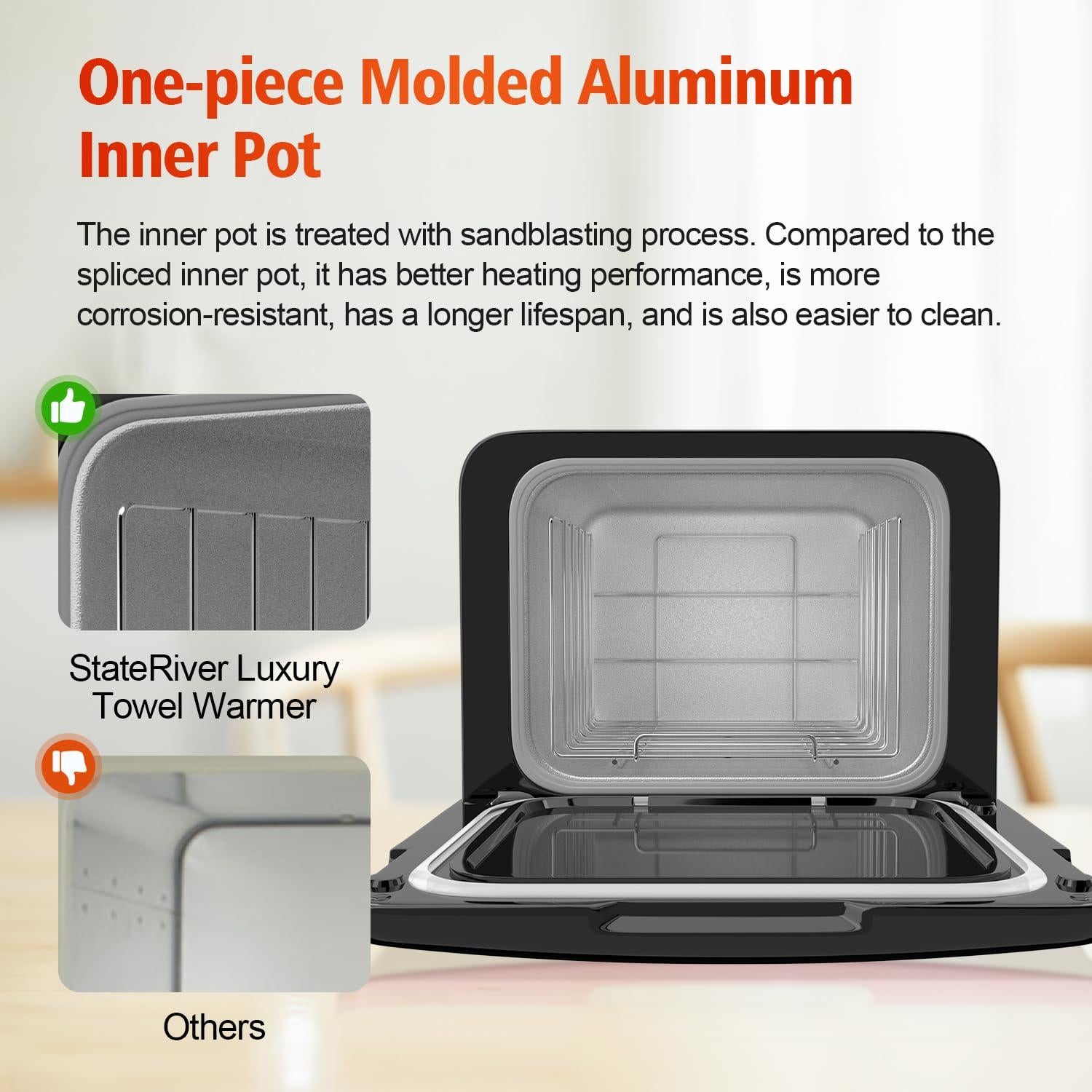 Calentador de Toallas Profesional StateRiver 8.5L Negro