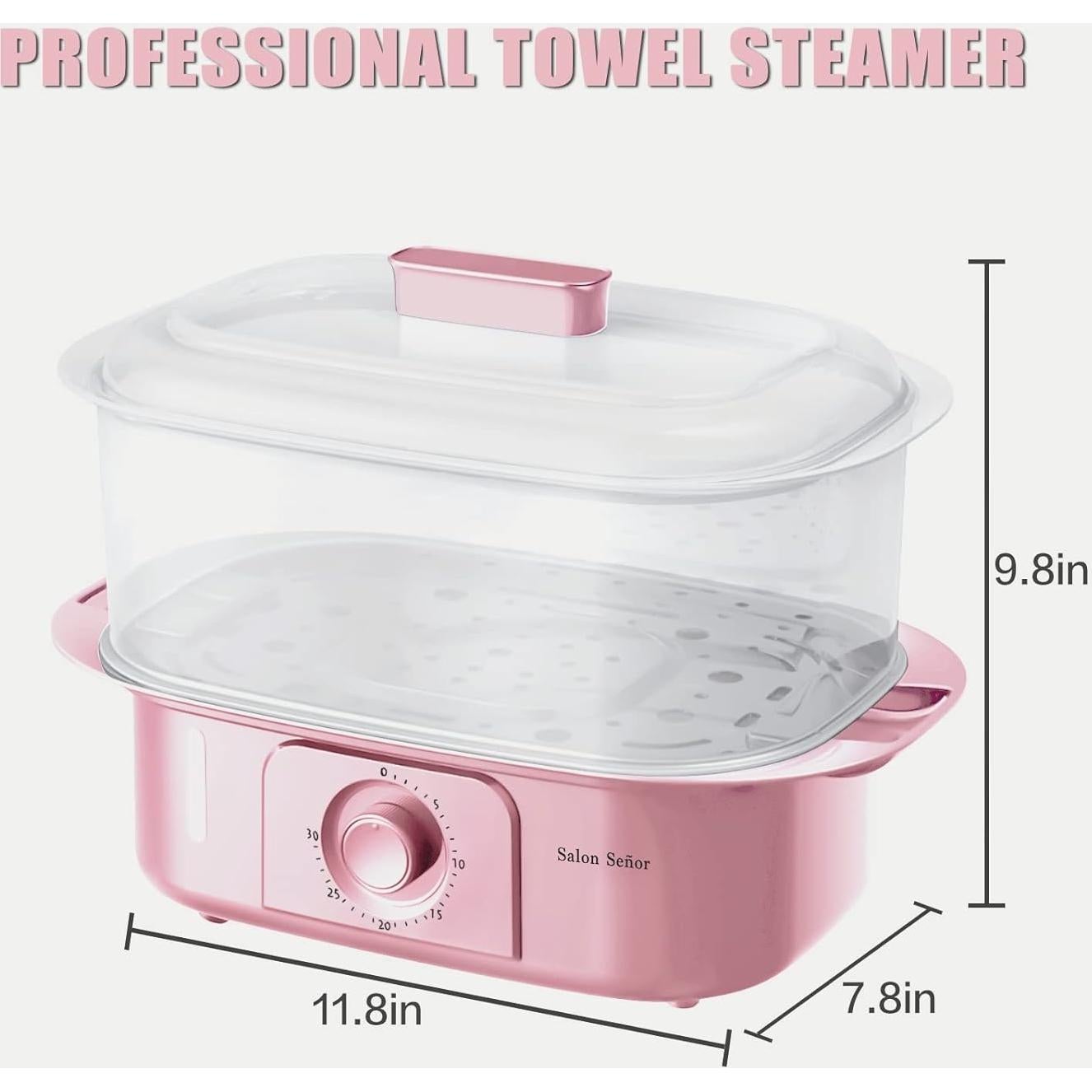 Vaporera de Toallas Rosa Salon Señor 8L Calentamiento Rápido