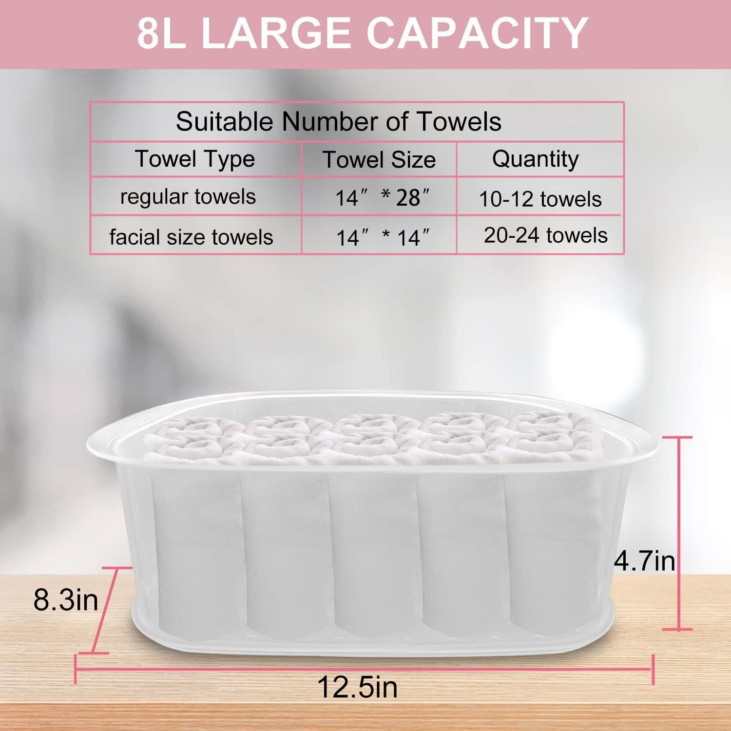 Vaporera de Toallas Rosa Salon Señor 8L Calentamiento Rápido