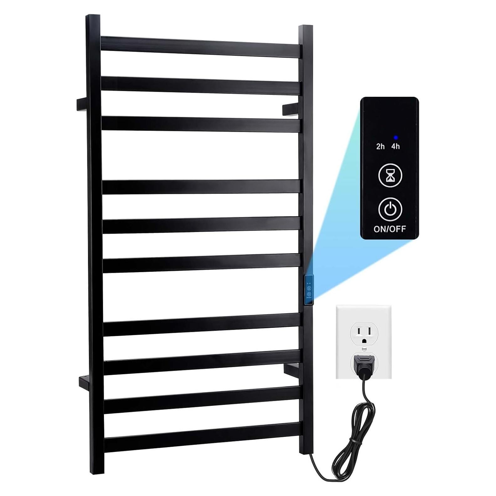 Calentador de Toallas Eléctrico Nopwer 10 Bar Montado en Pared