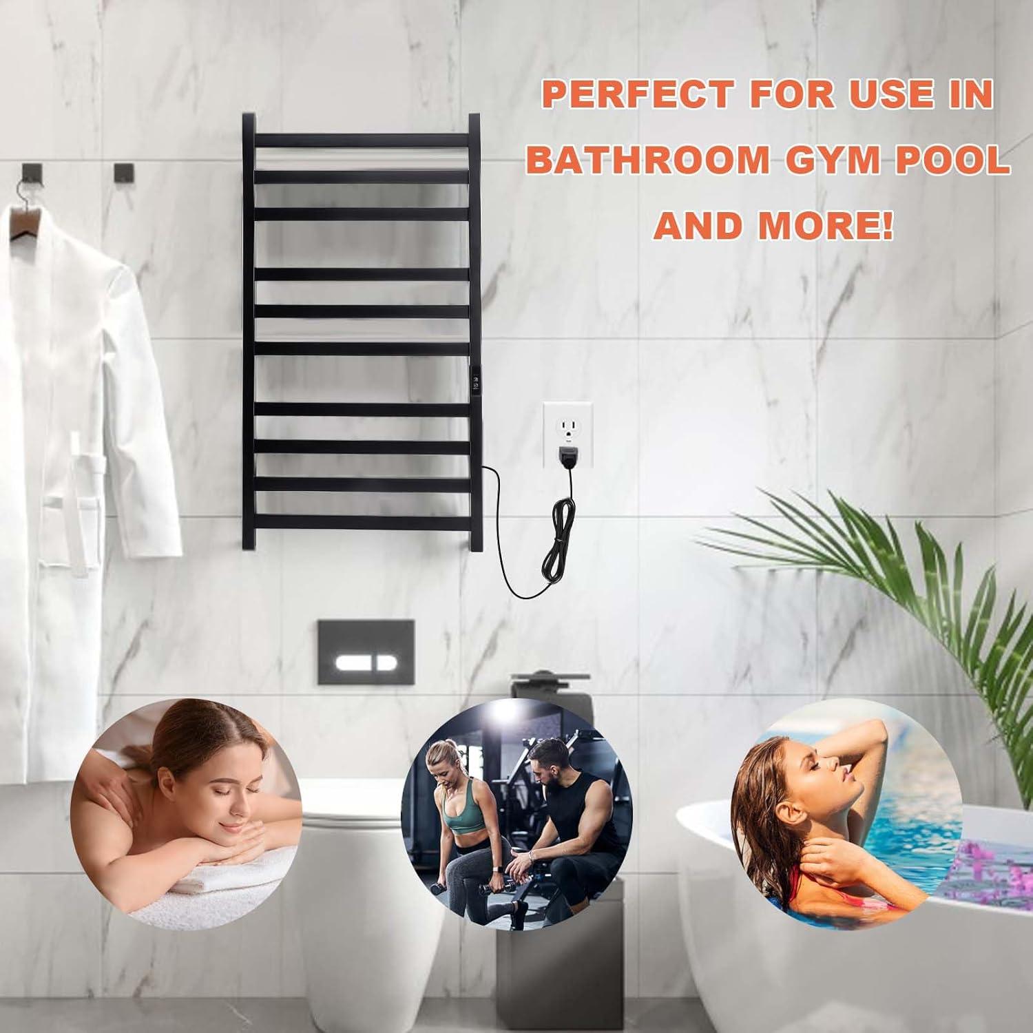 Calentador de Toallas Eléctrico Nopwer 10 Bar Montado en Pared