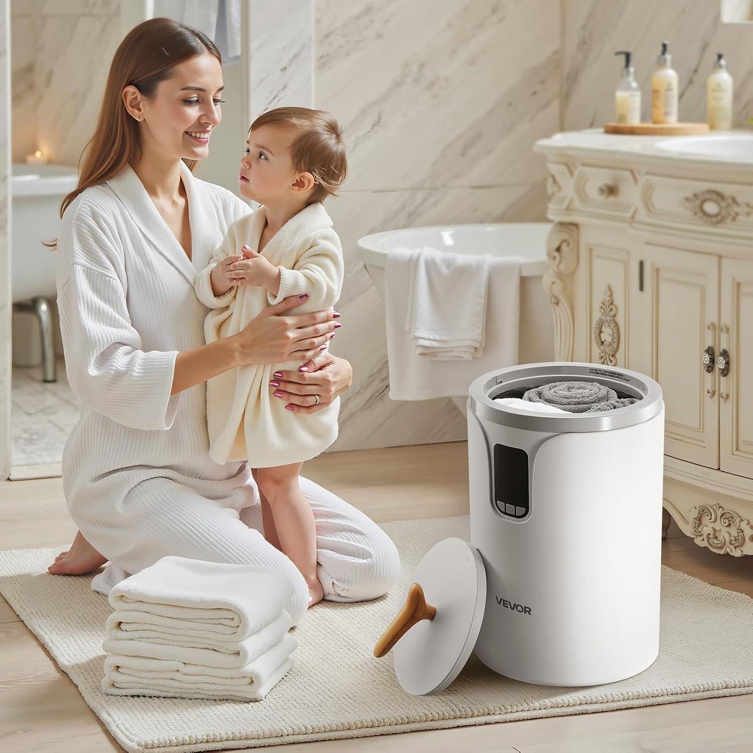 Calentador de Toallas VEVOR 20L con Temporizador y Seguridad