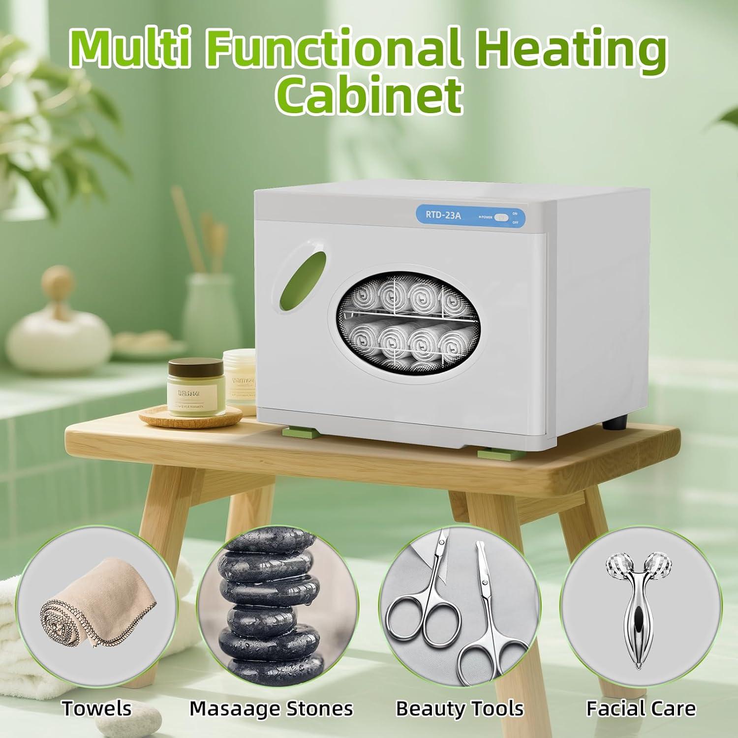 Calentador de Toallas TOVRON 23L Blanco con Ventana y 2 Estantes