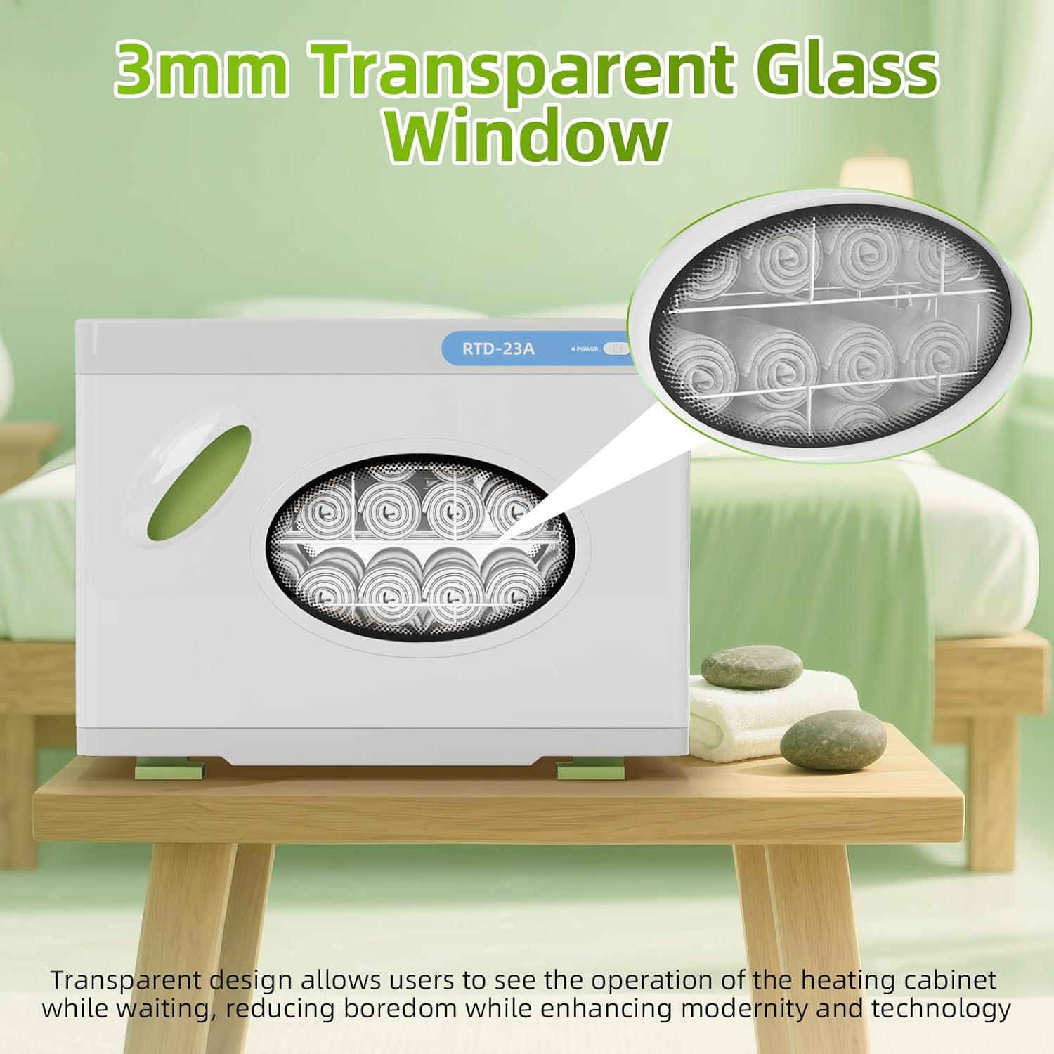 Calentador de Toallas TOVRON 23L Blanco con Ventana y 2 Estantes