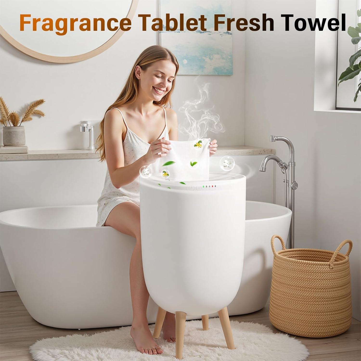 Calentador de Toallas GVRVHJS 25L Blanco con Bluetooth y Temporizador