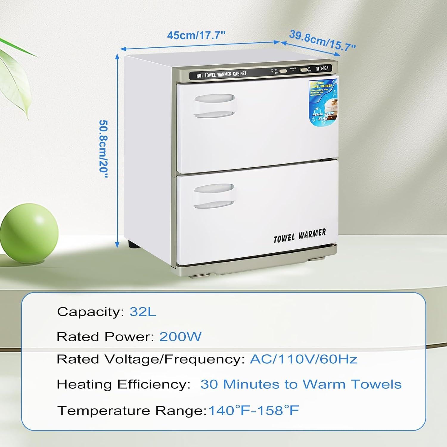 Calentador de Toallas Sannewstartu 32L Blanco Profesional