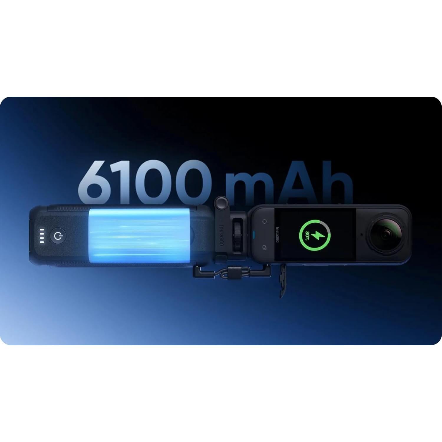 Mango de Poder FOMO Insta360 para X3/X4/X5 con Batería 6100mAh