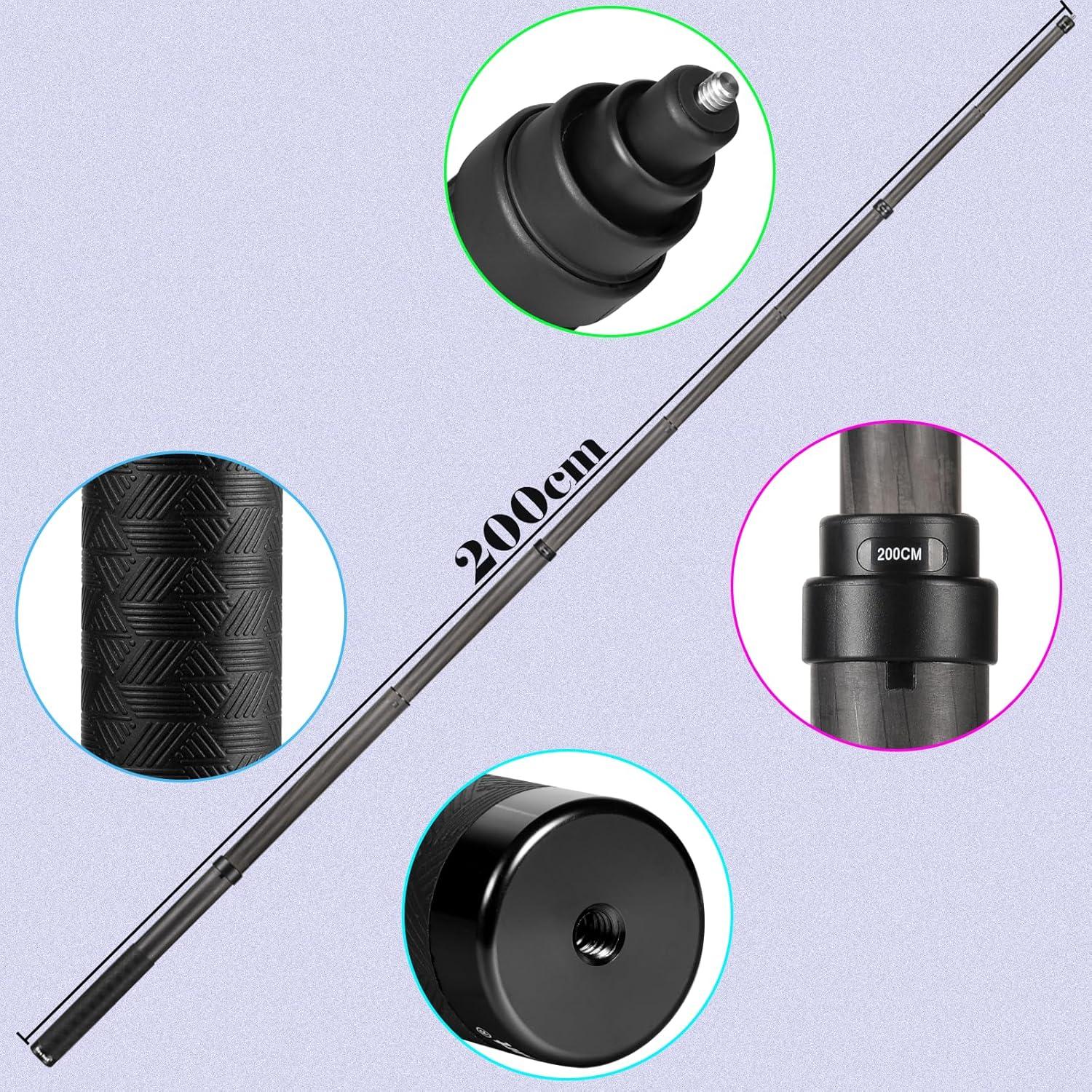 Palanca de Selfie Extendida 2m Qisahng para Insta360