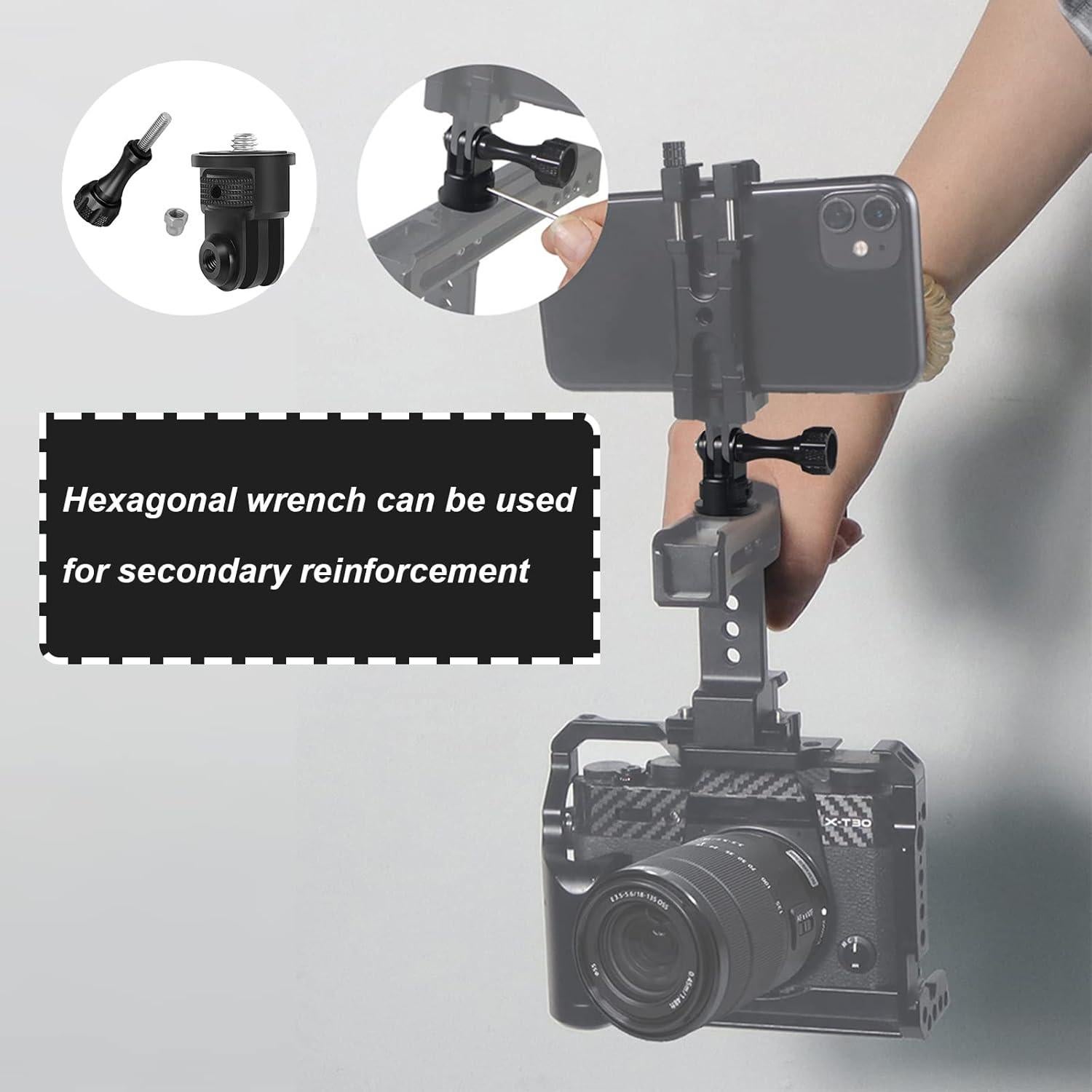 Soporte de trípode para cámara NKSRCP con adaptador 1/4-20