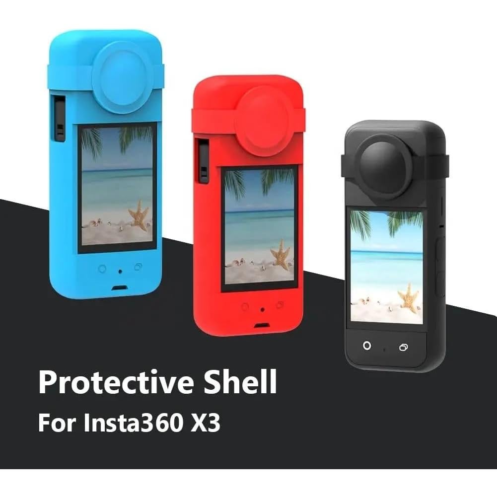Funda Protectora de Silicona Insta360 X3 - Azul, Antigolpes