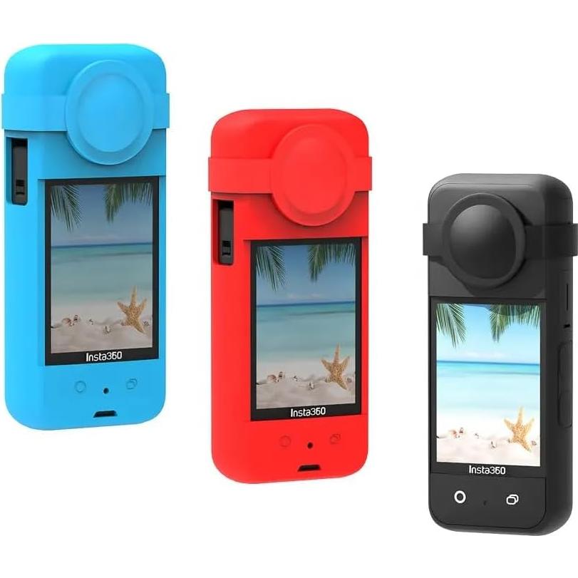 Funda Protectora de Silicona Insta360 X3 - Azul, Antigolpes