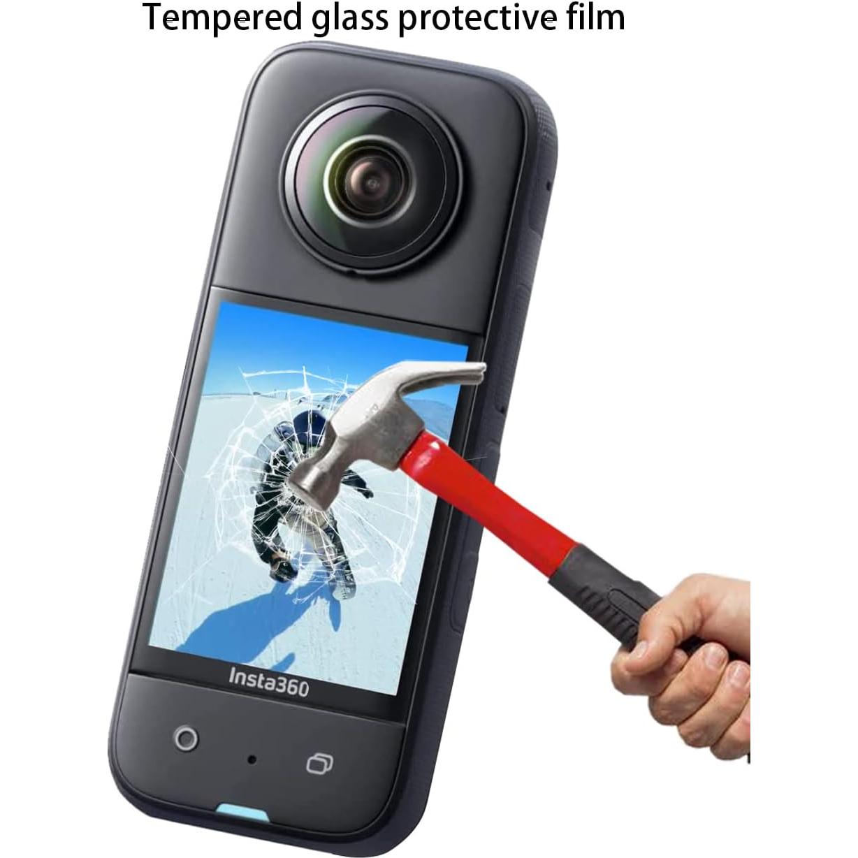 Protector de Pantalla Vidrio Templado Insta360 X3 2 Piezas 0.3mm 9H
