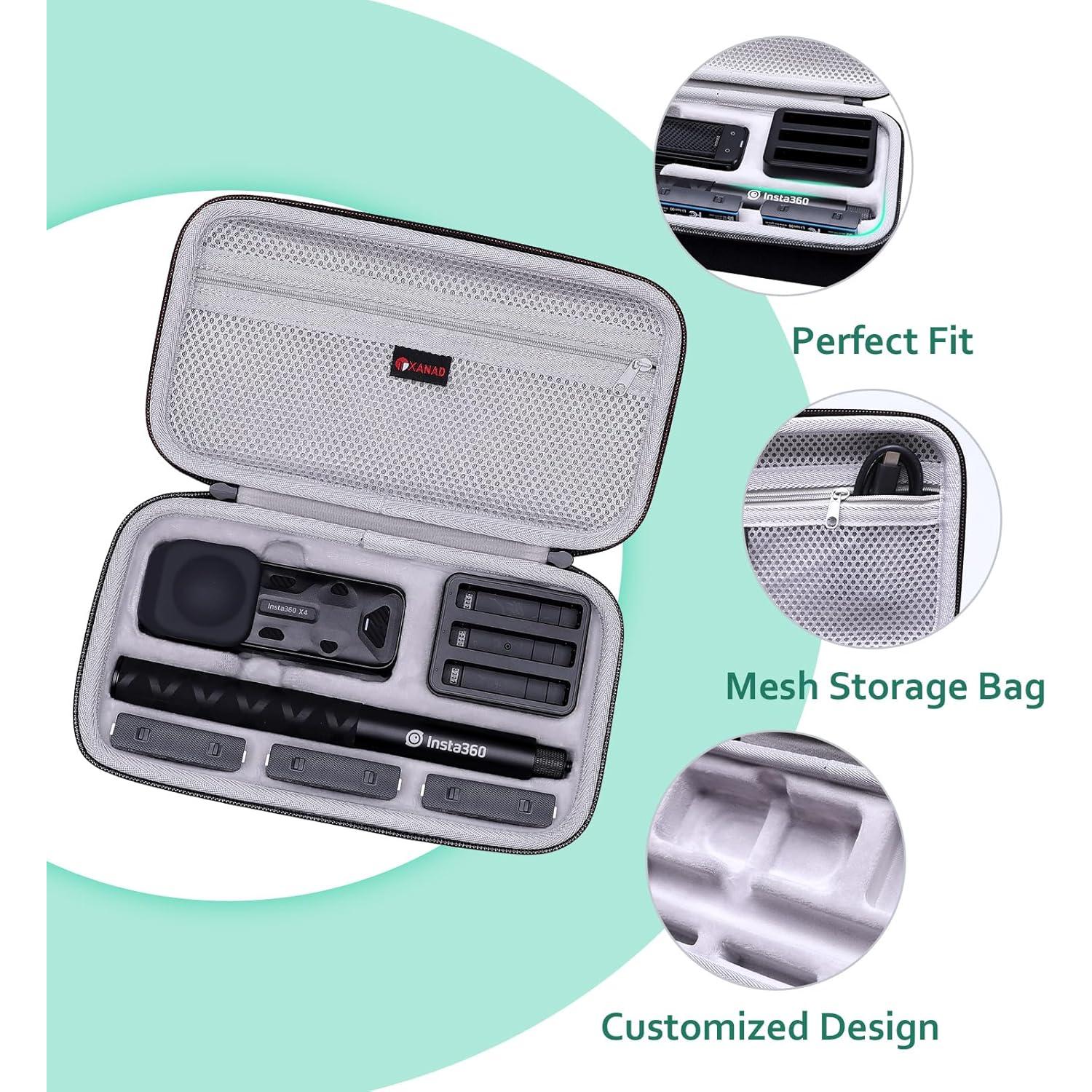 Funda Dura XANAD para Cámara de Acción Insta360 X5/X4/X3/X2 Impermeable