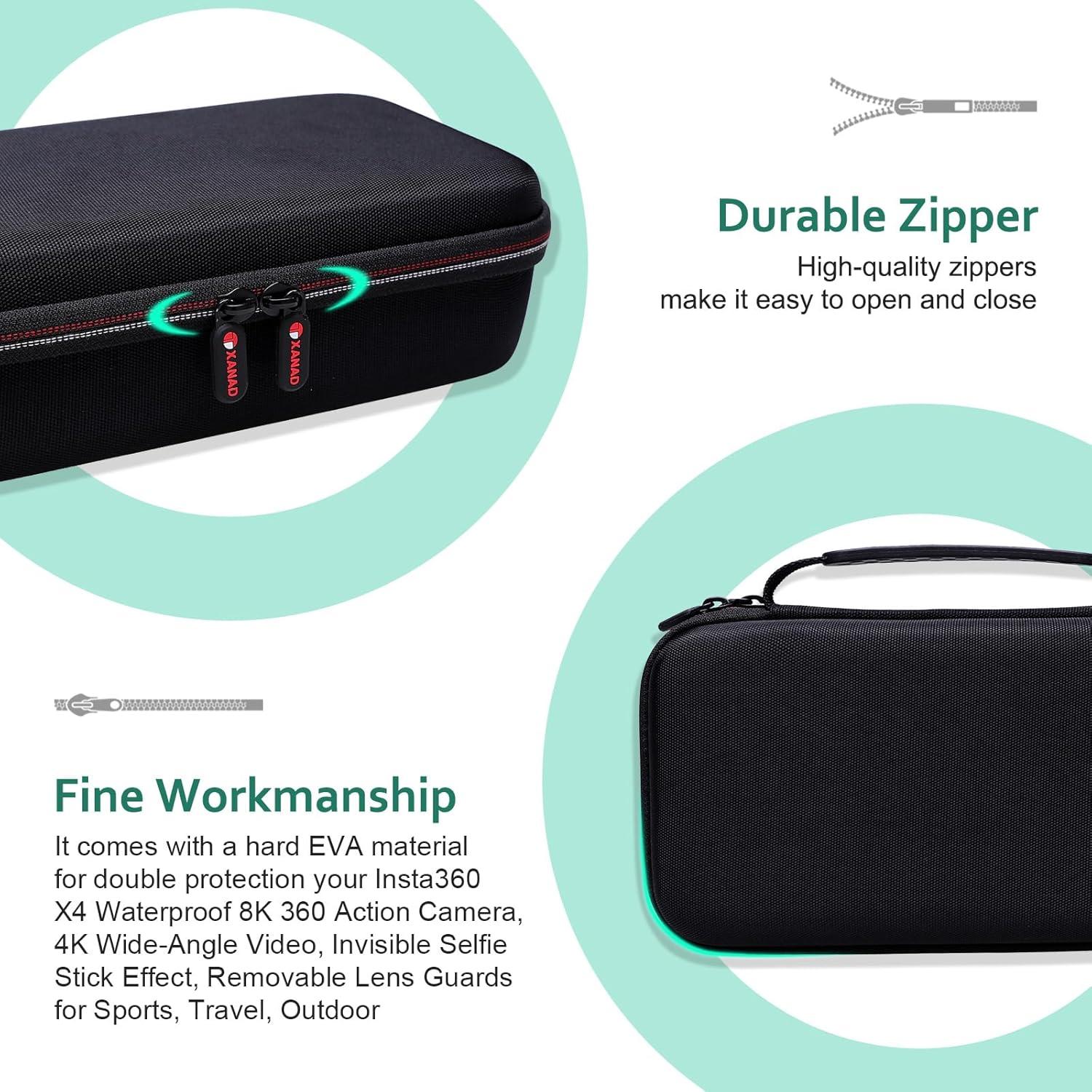 Funda Dura XANAD para Cámara de Acción Insta360 X5/X4/X3/X2 Impermeable