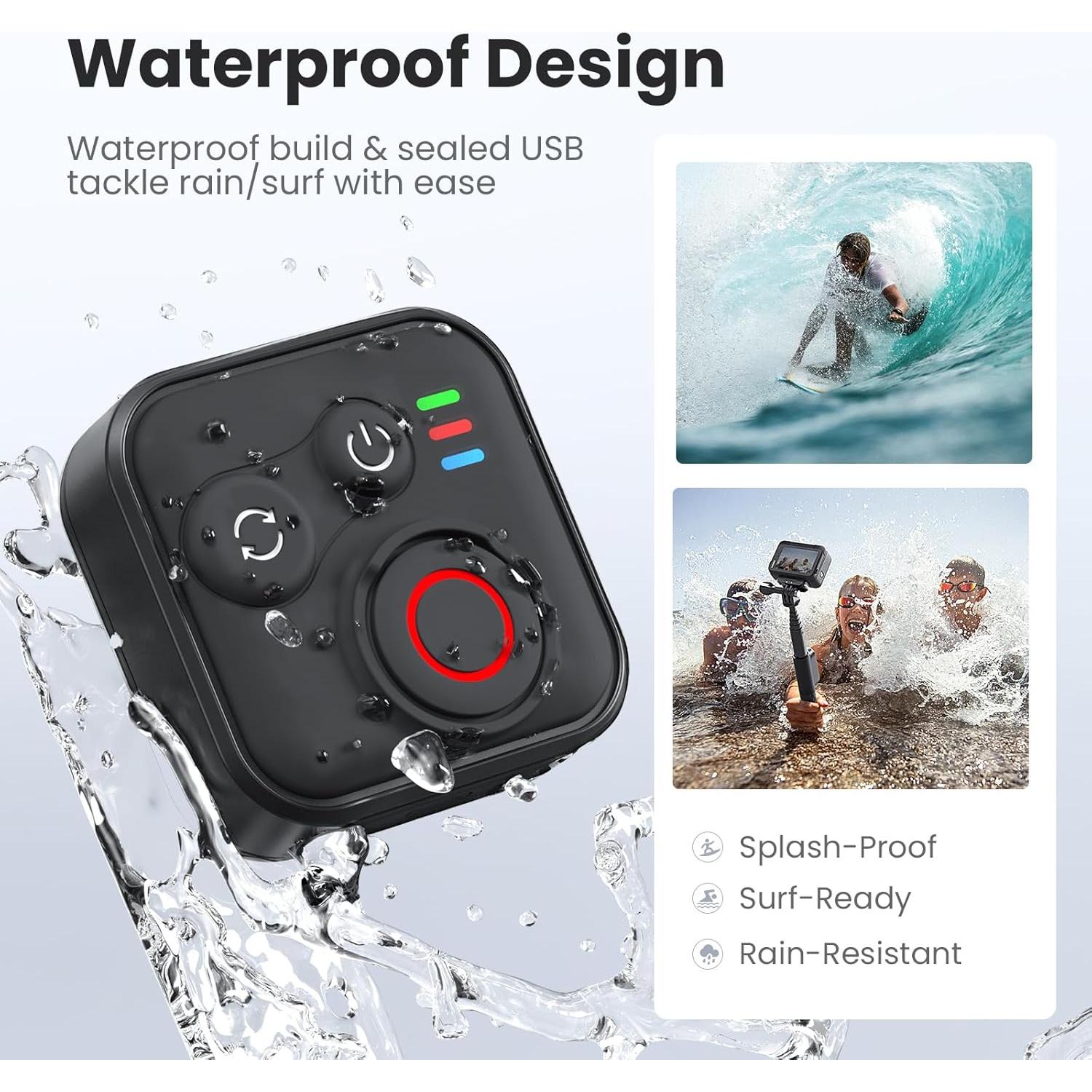 Control Remoto Bluetooth Ruichipower para Cámaras de Acción - 50m