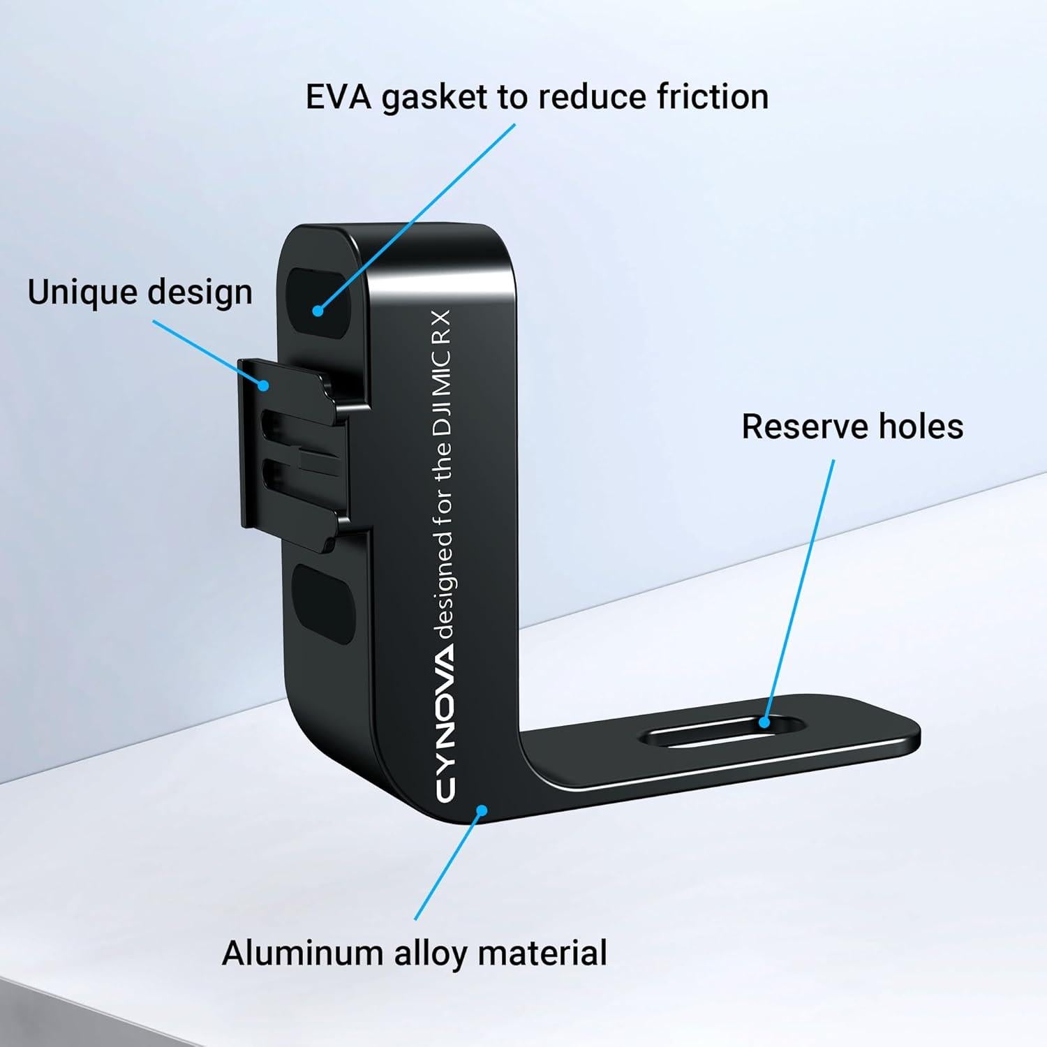 Soporte de Micrófono CYNOVA para Insta360 X4/X3 con Cable 3.5mm