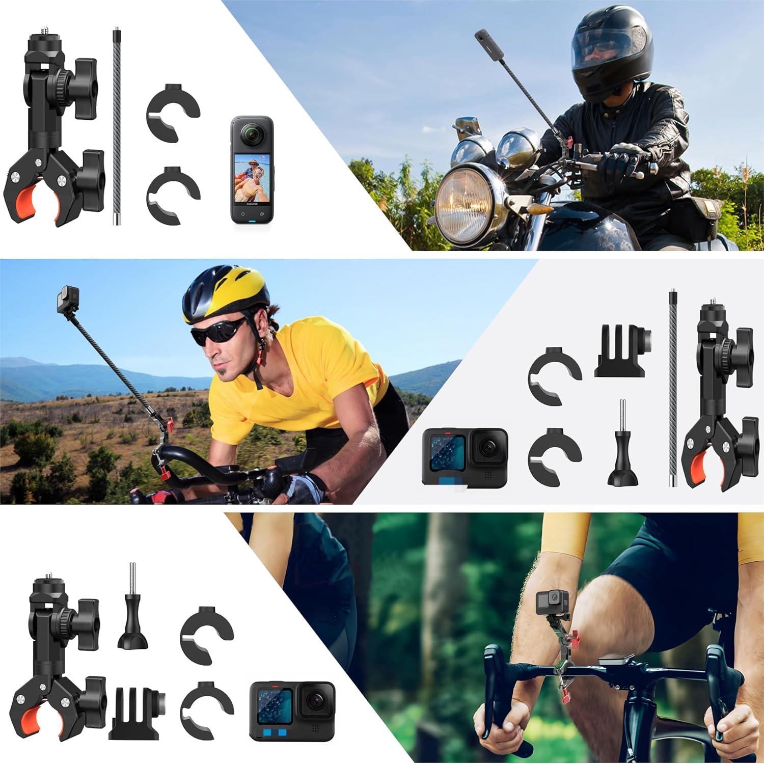 Soporte de Manillar de Bicicleta KOQEIEY 360° para Insta360 y GoPro