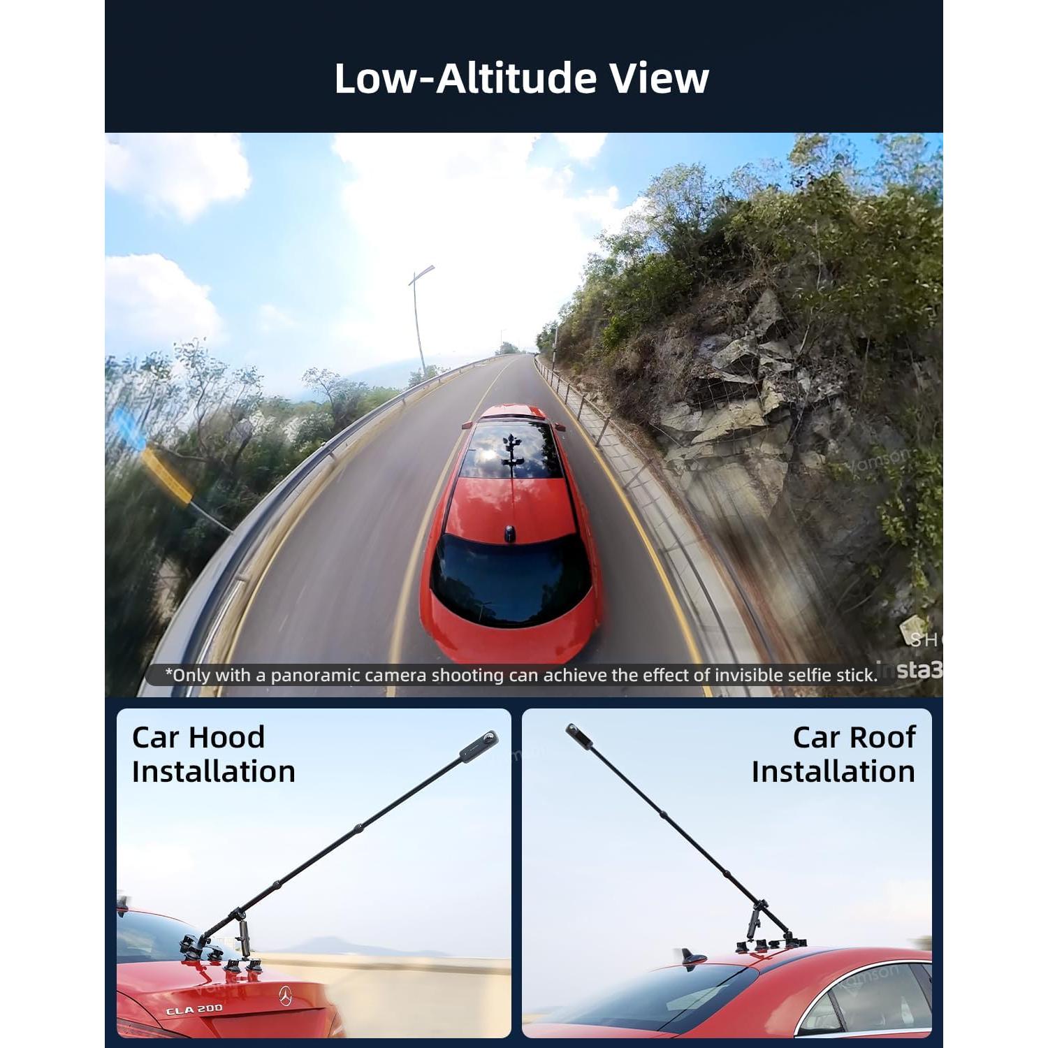 Kit de Montaje de Coche 5 en 1 Vamson para Cámaras de Acción