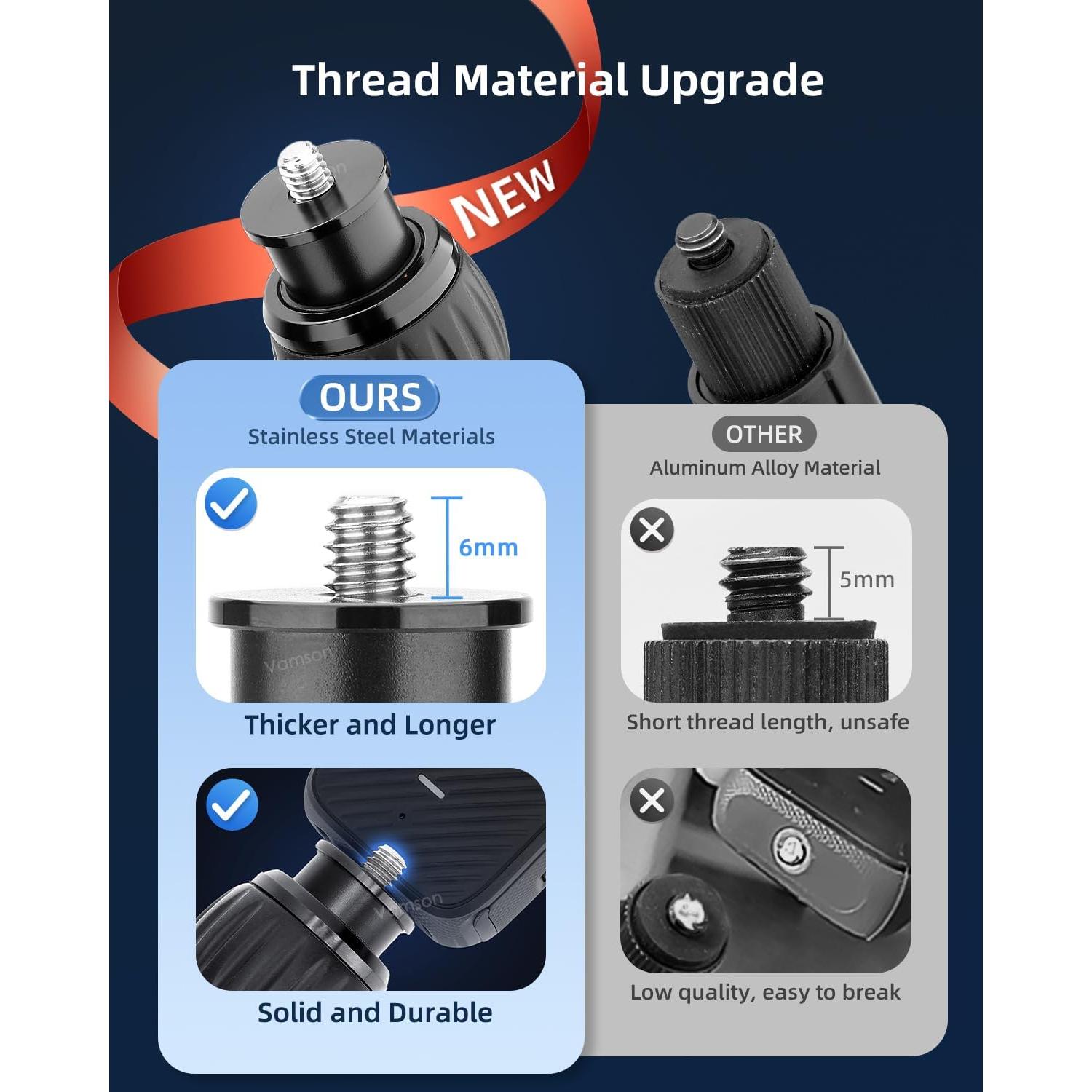 Kit de Montaje de Coche 5 en 1 Vamson para Cámaras de Acción