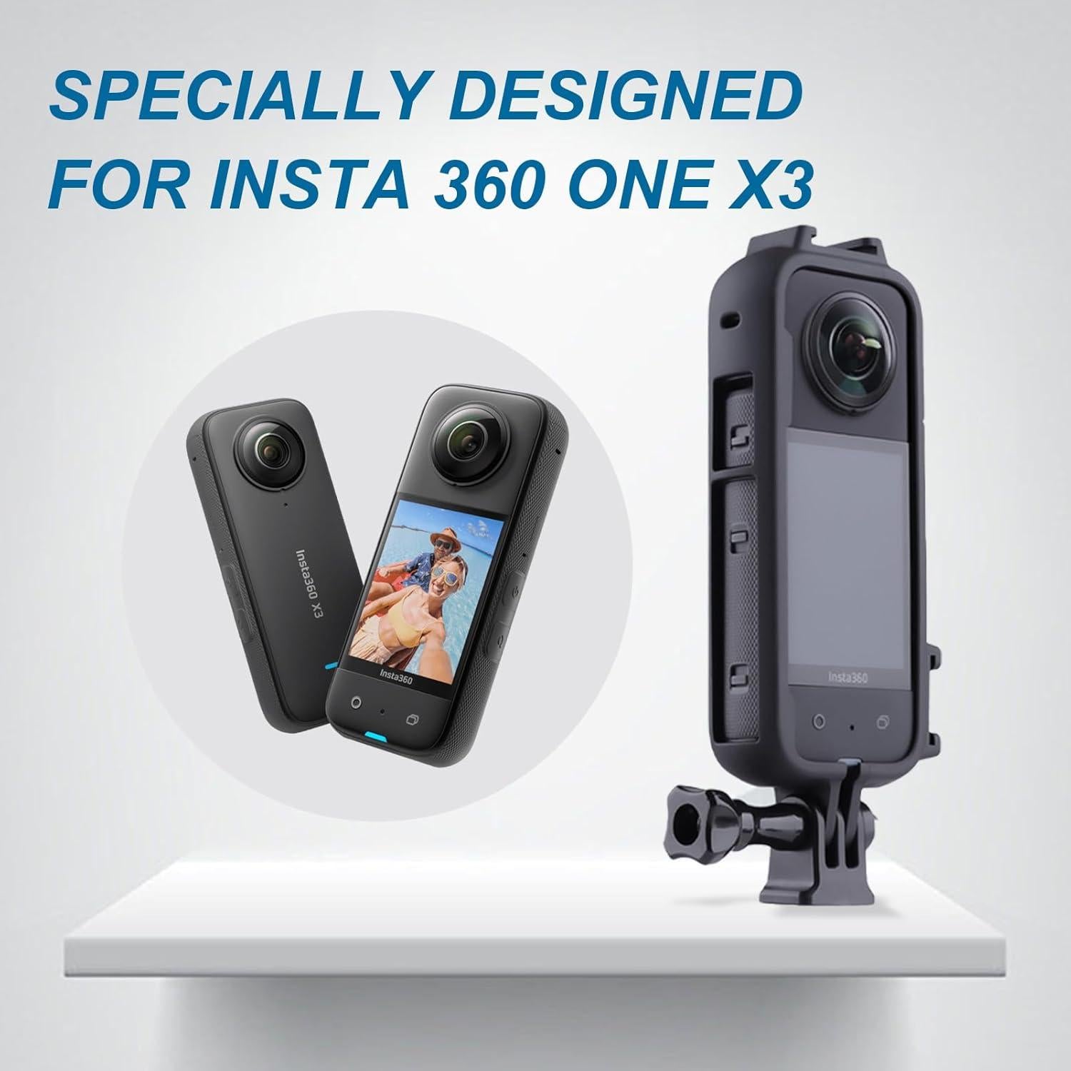 Marco Protector para Insta360 X3 con Funda de Lente SRUIM