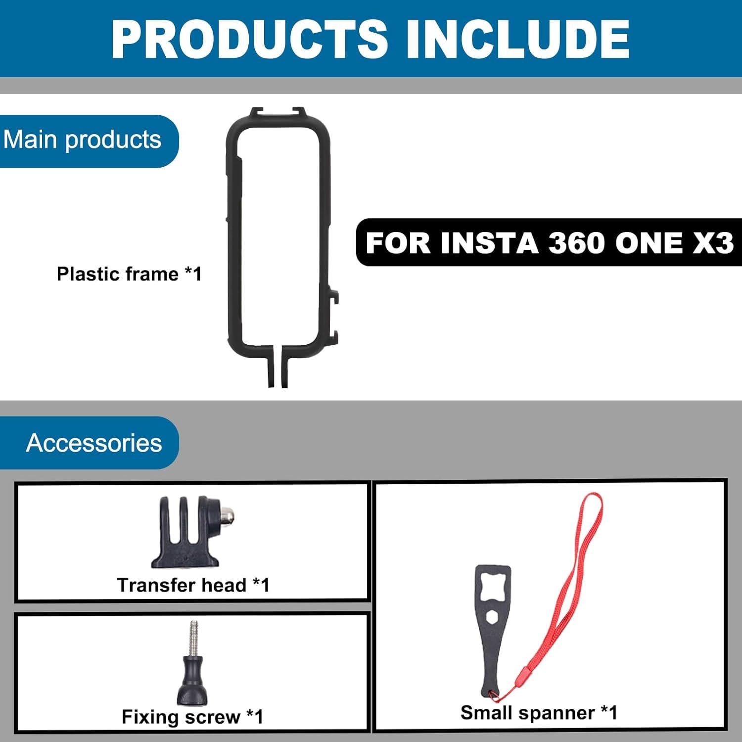 Marco Protector para Insta360 X3 con Funda de Lente SRUIM