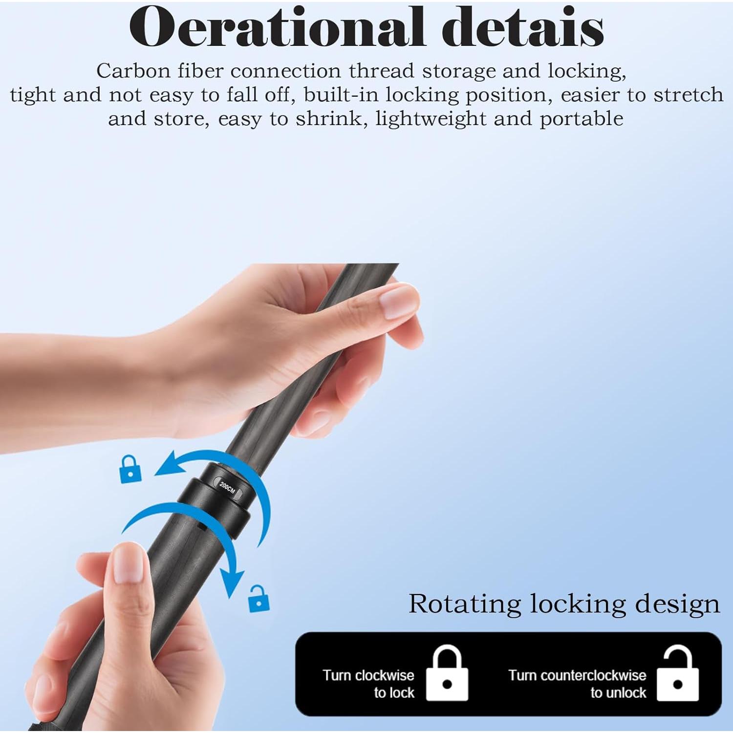 Palo de Selfie Invisible Brave Heart 33-200cm para Insta360 y GoPro