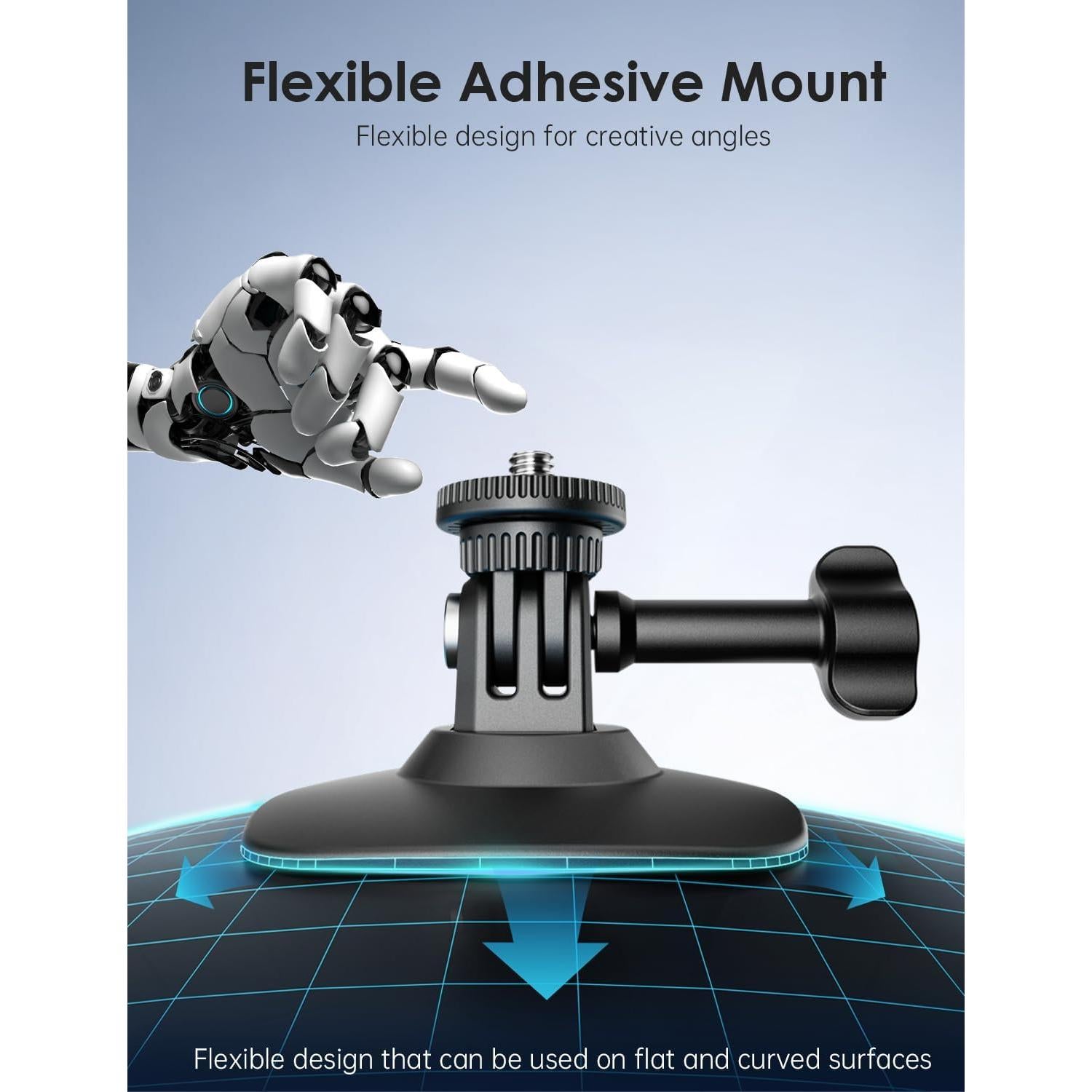 Soporte Adhesivo Flexible Maectech para Cámaras de Acción 2Pcs