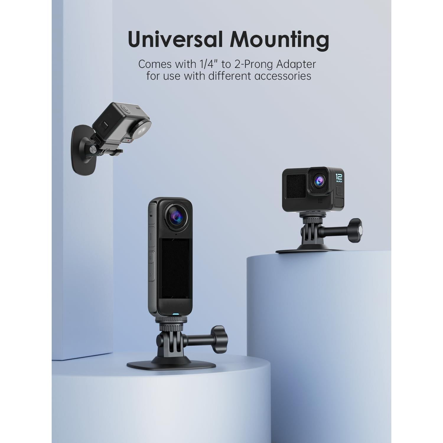 Soporte Adhesivo Flexible Maectech para Cámaras de Acción 2Pcs