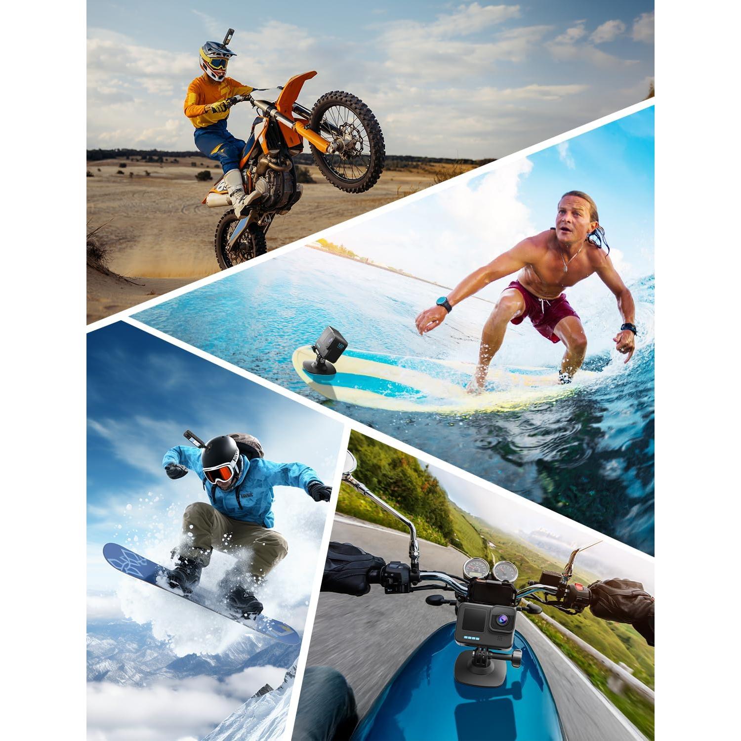 Soporte Adhesivo Flexible Maectech para Cámaras de Acción 2Pcs