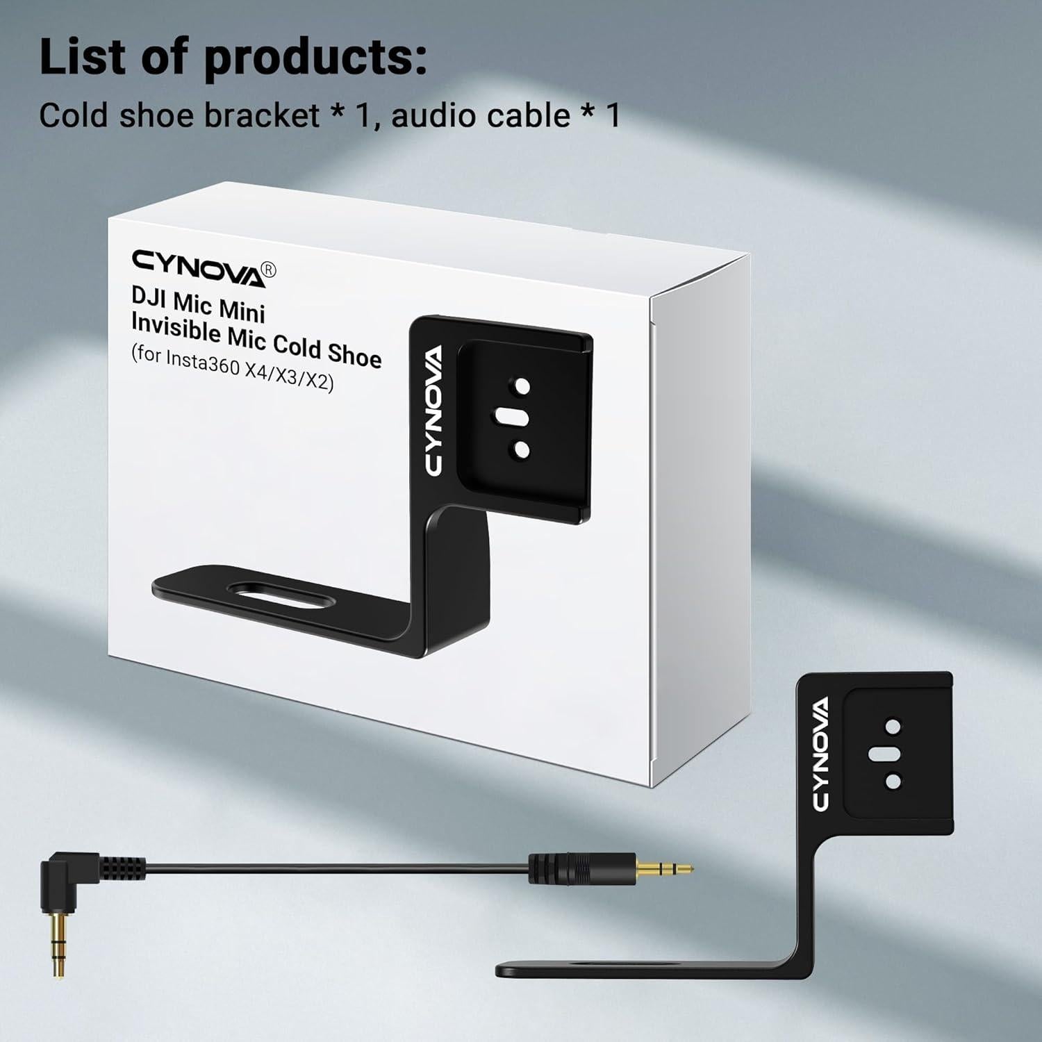 Soporte Mini Mic Invisible CYNOVA para Insta360 X4/X3