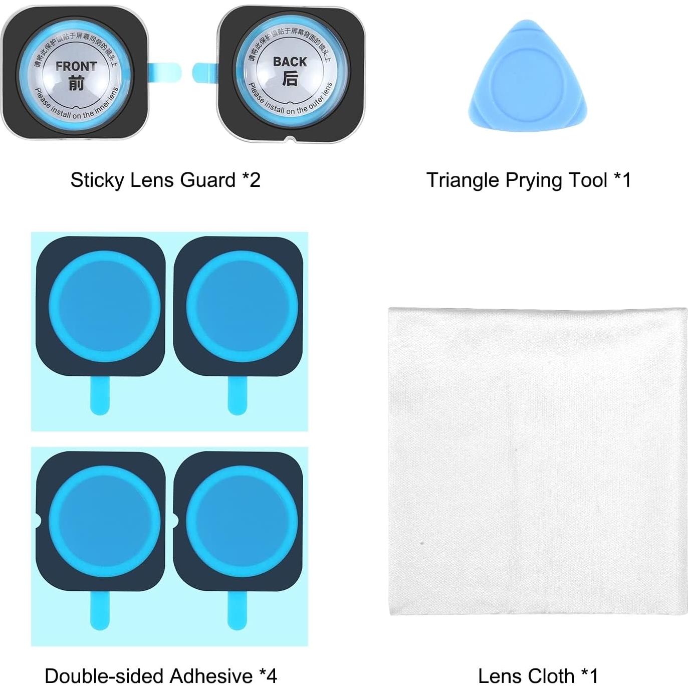 Protector de Lente Adhesivo PULUZ para Insta360 X3 Vidrio Templado