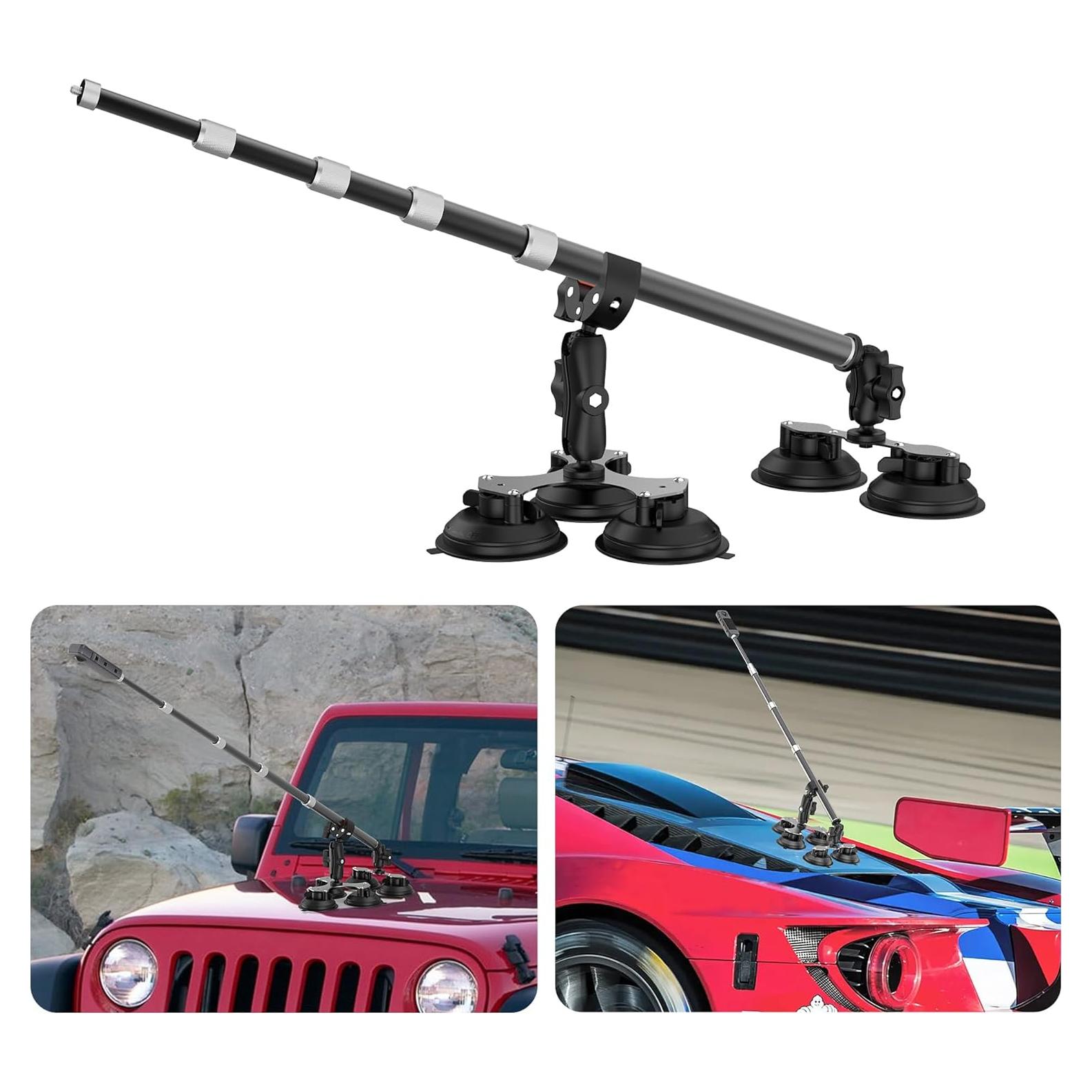 Soporte de Coche AOEYOO 5 Ventosas para Insta360 y GoPro