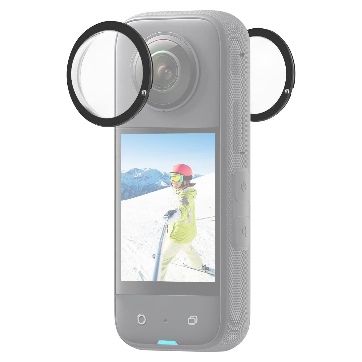 Protector de Lente PULUZ para Insta360 X3 - Doble Lente Adhesivo